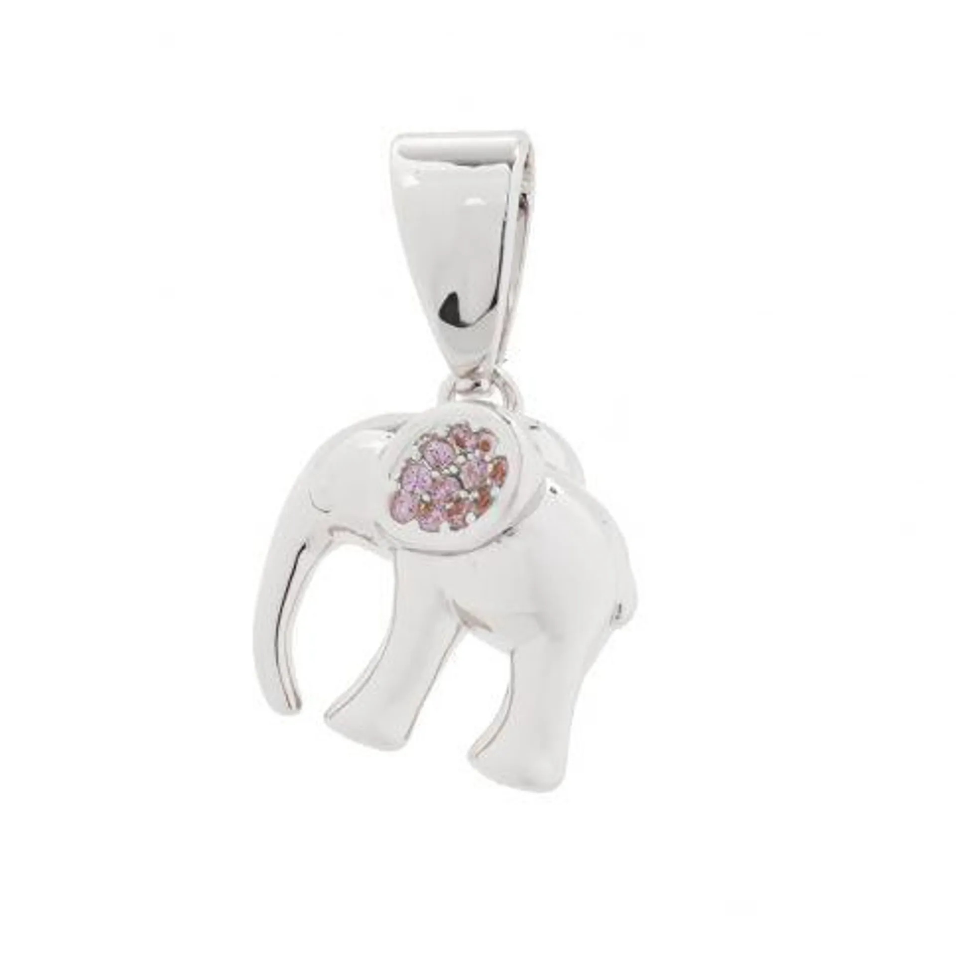 Elephant bling silver Lightpink