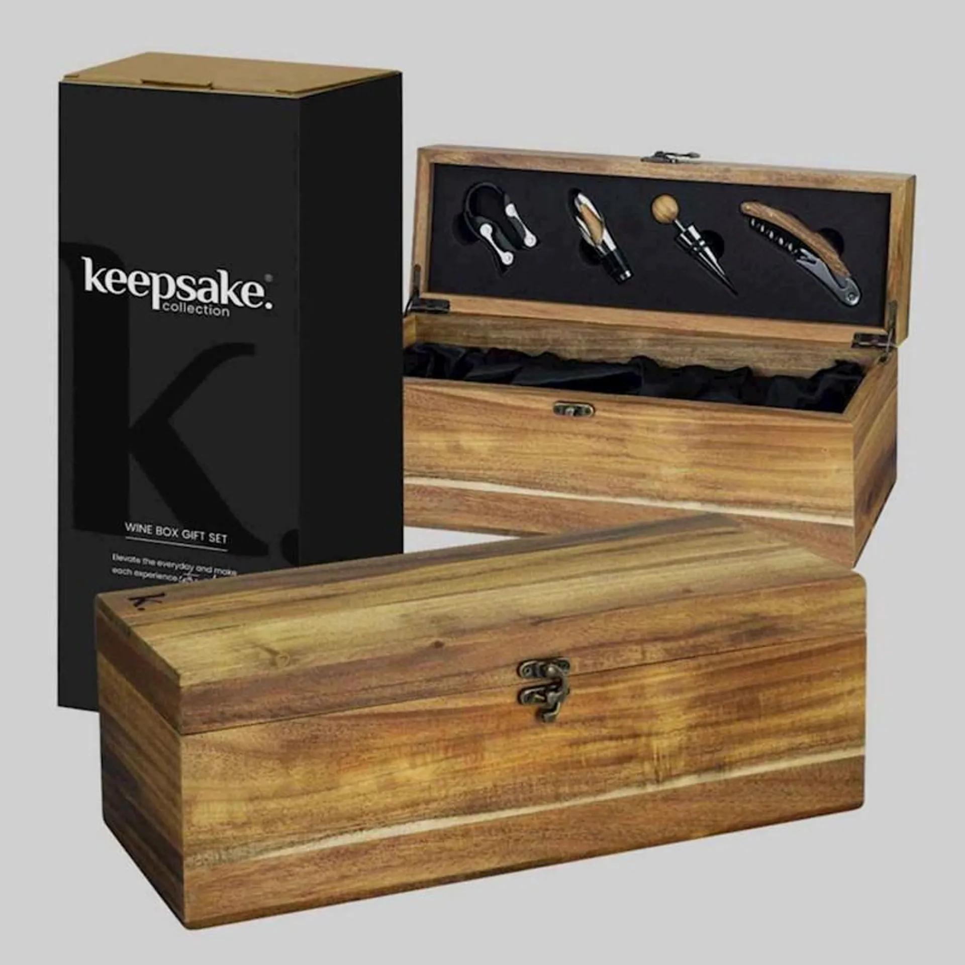 Keepsake Wine Box Gift Set 5Pc