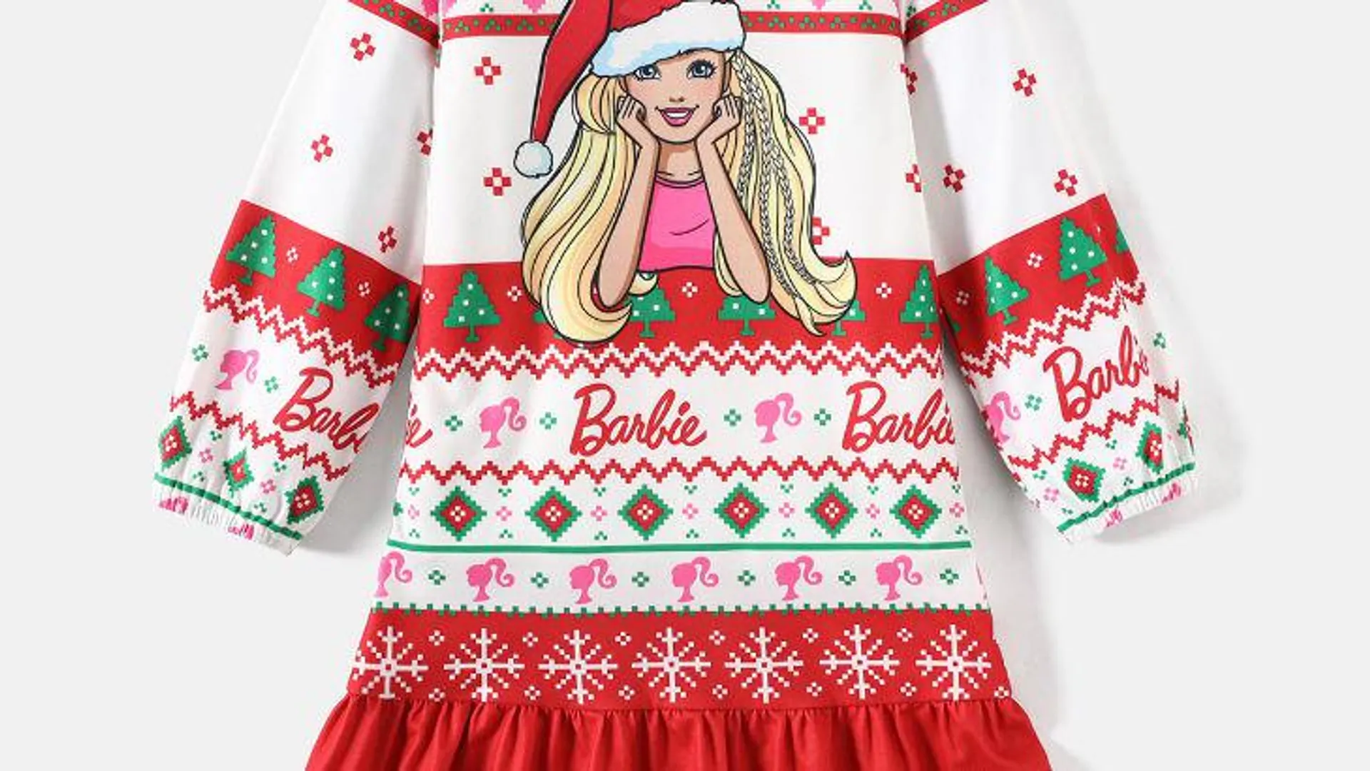 Barbie Girl Christmas Long-sleeve Dress