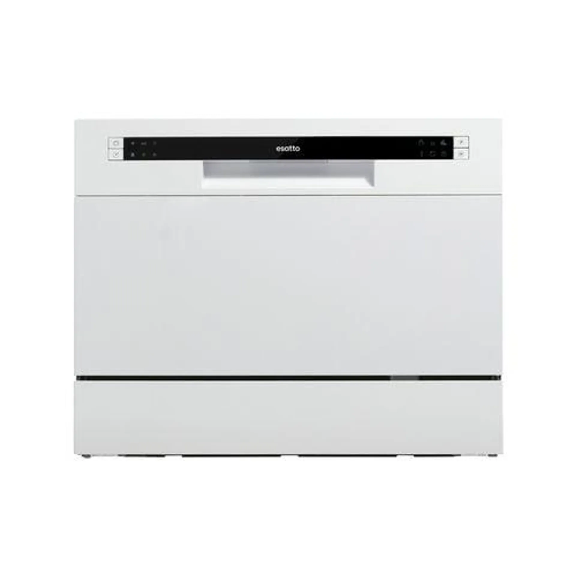 Esatto 55cm White Benchtop 6 Place Settings Dishwasher WELS 3.5 Star 7.4L Per Wash