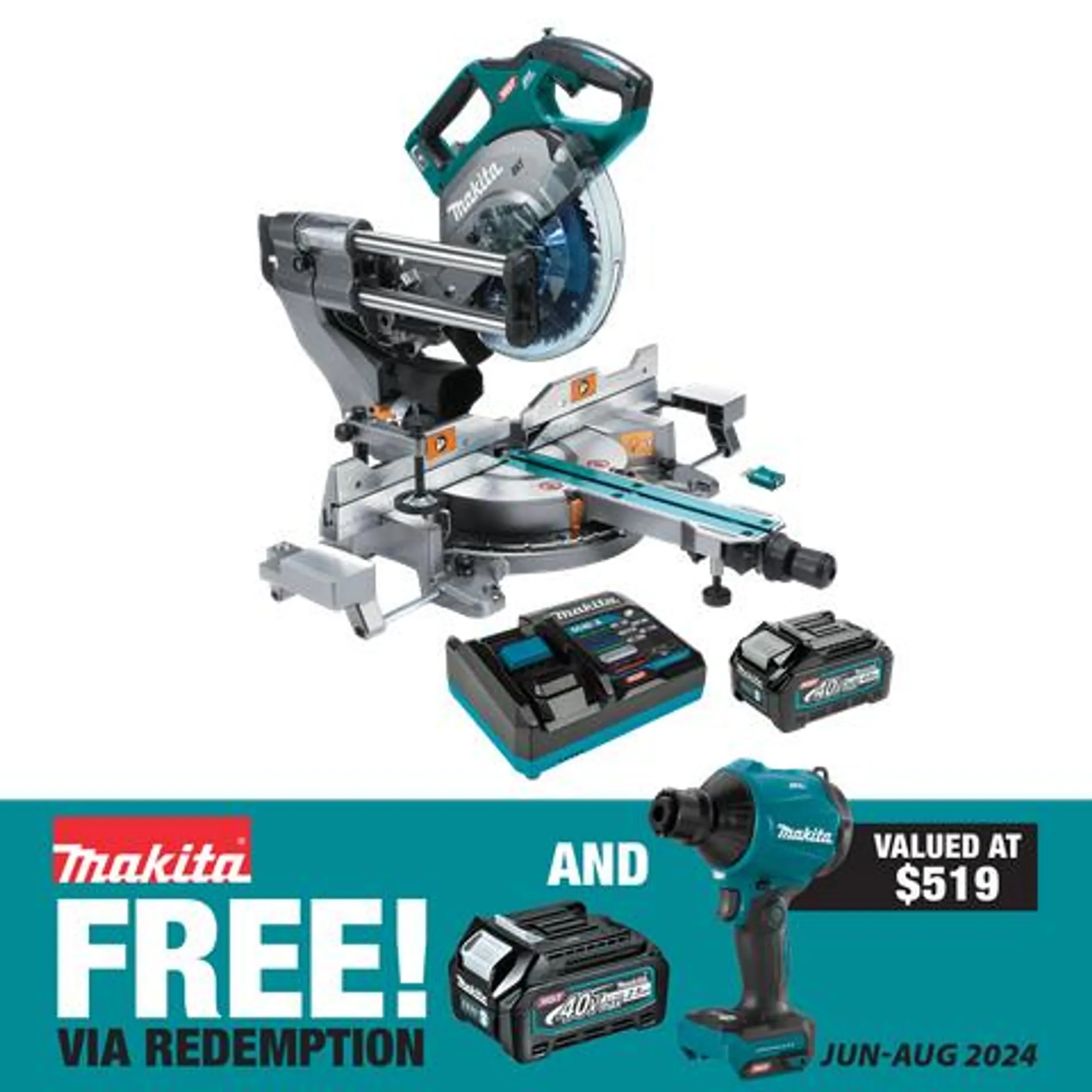 Makita XGT Cordless Mitre Saw 216mm Brushless 40V 4Ah