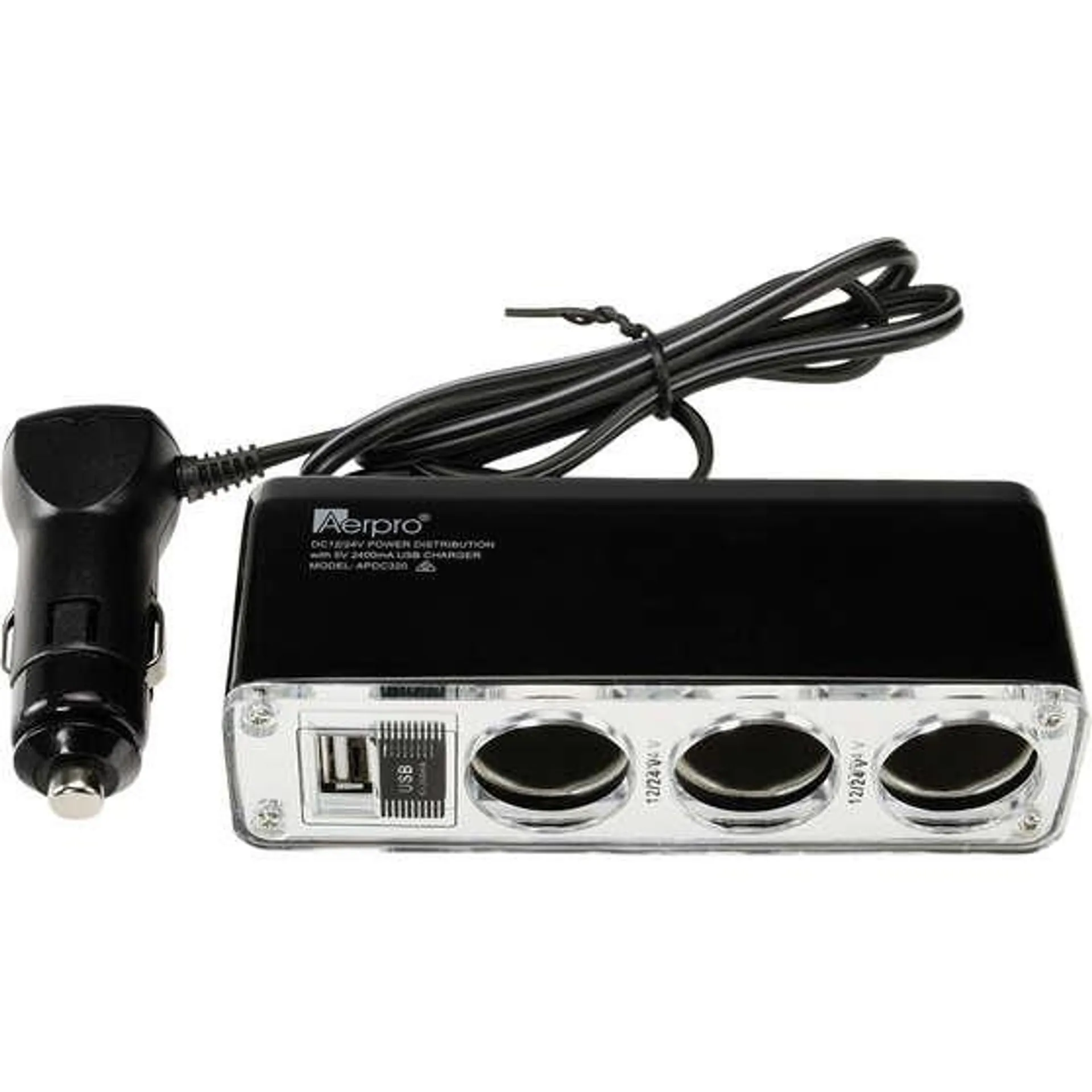 Aerpro Triple Socket USB 12V/24V APDC320