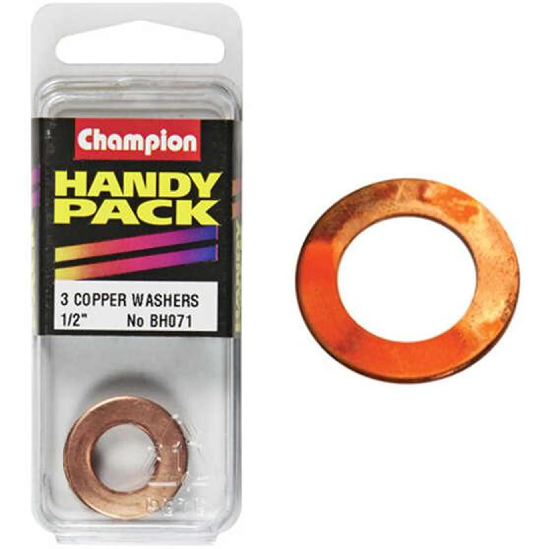 Champion Handy Pack Copper Washers BH071, 1/2"