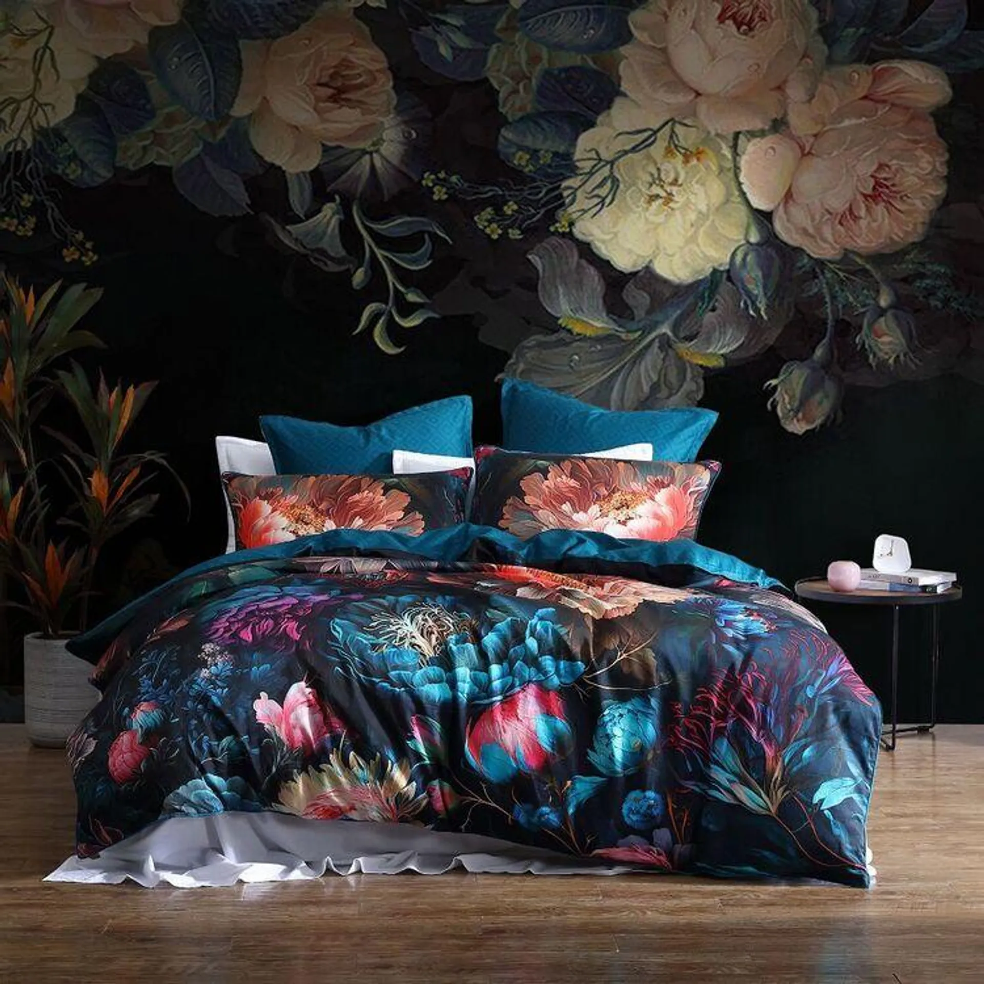 Logan & Mason Botany Bloom Quilt Cover Set Blue