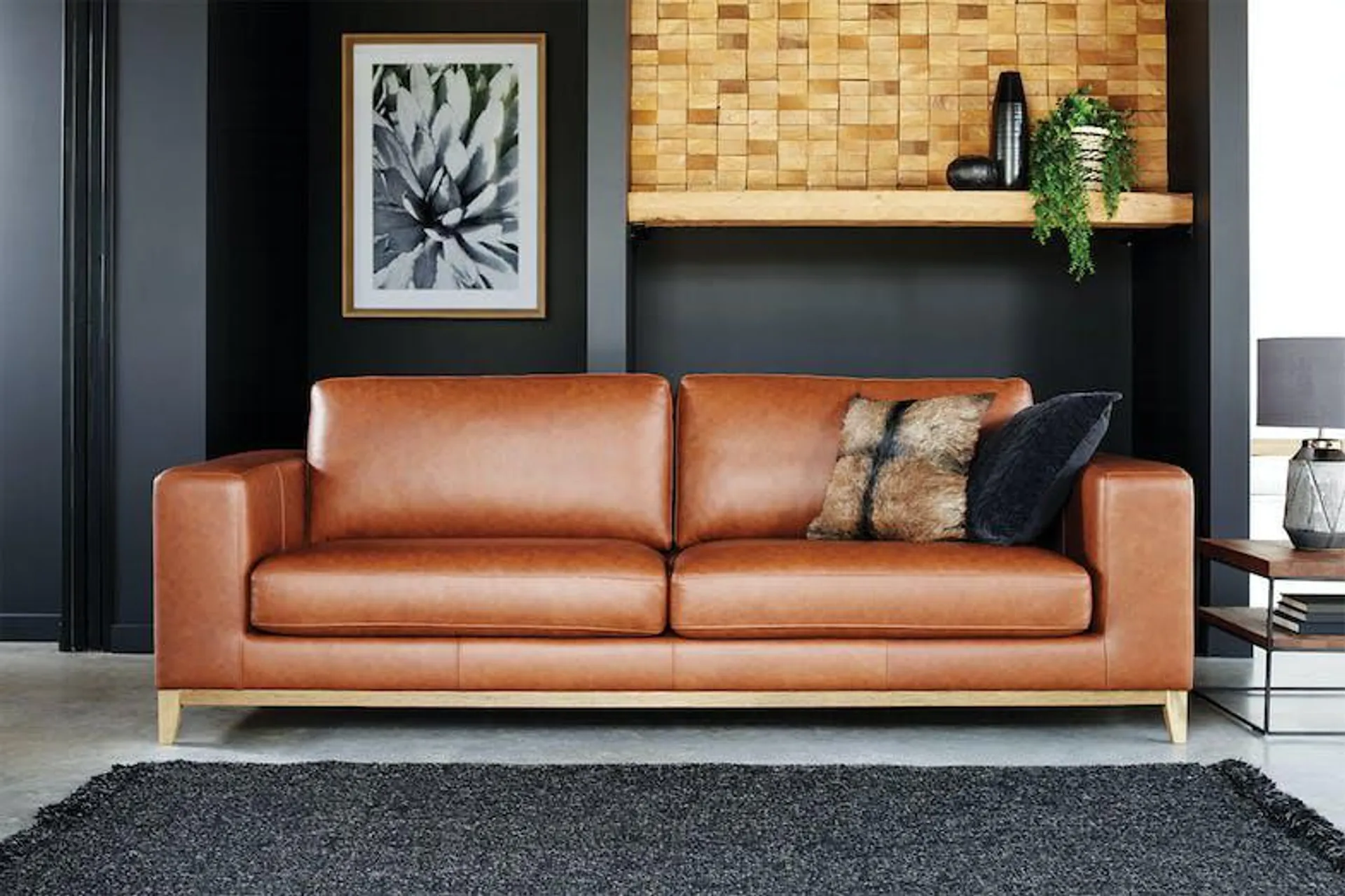 Turin 3.5 Seater Leather Sofa