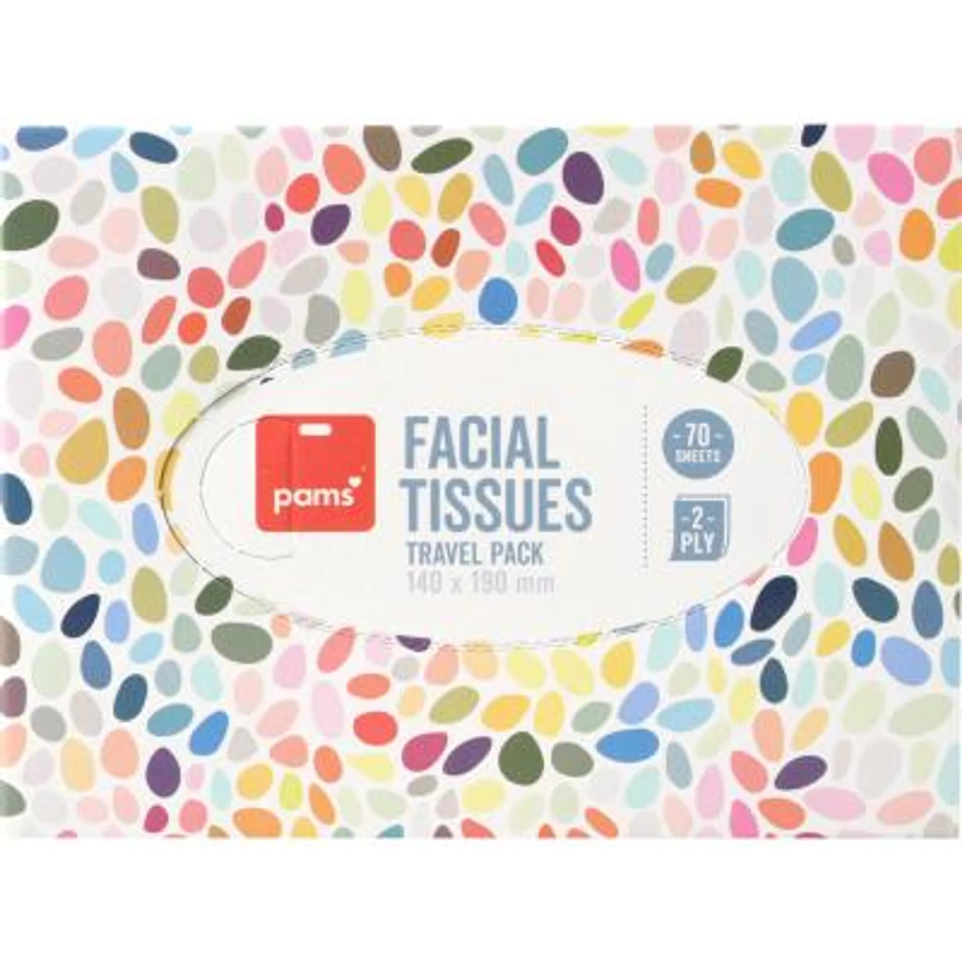 Pams Facial Tissues Travel Pack