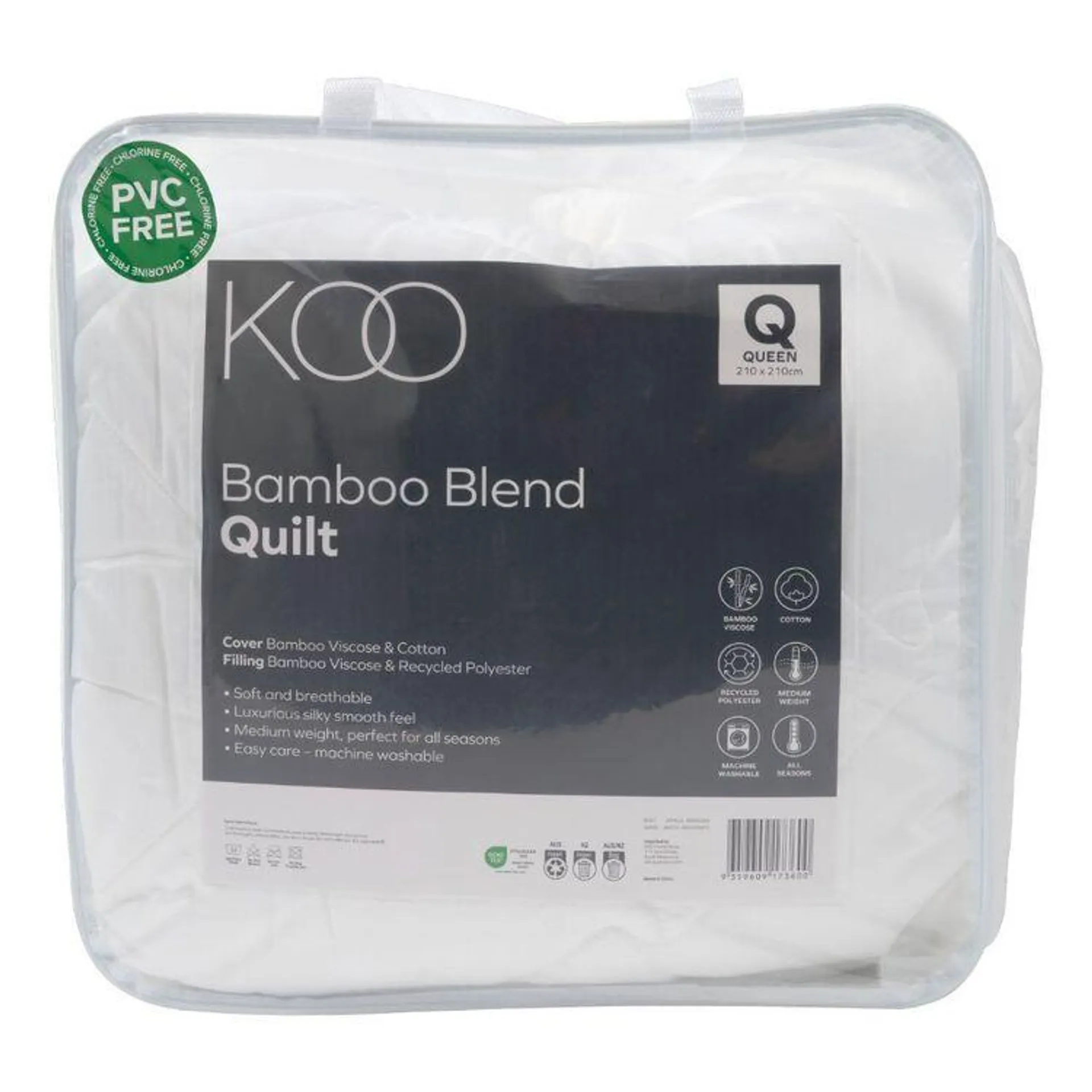 KOO Bamboo Blend Quilt White