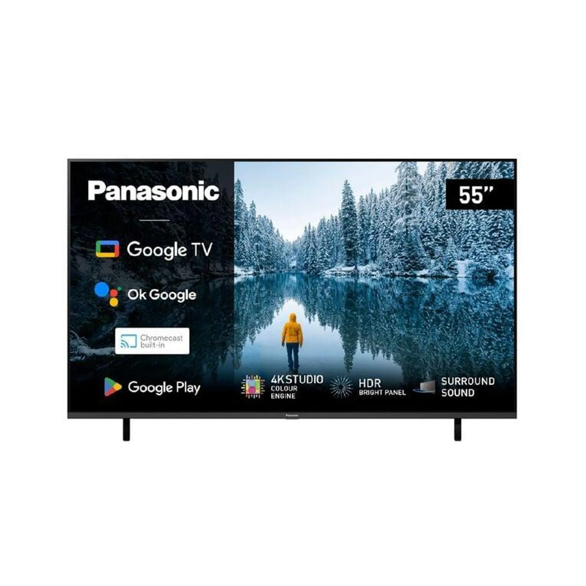 Panasonic 55 Inch 4K LED TV with Google TV and Chromecast 2024