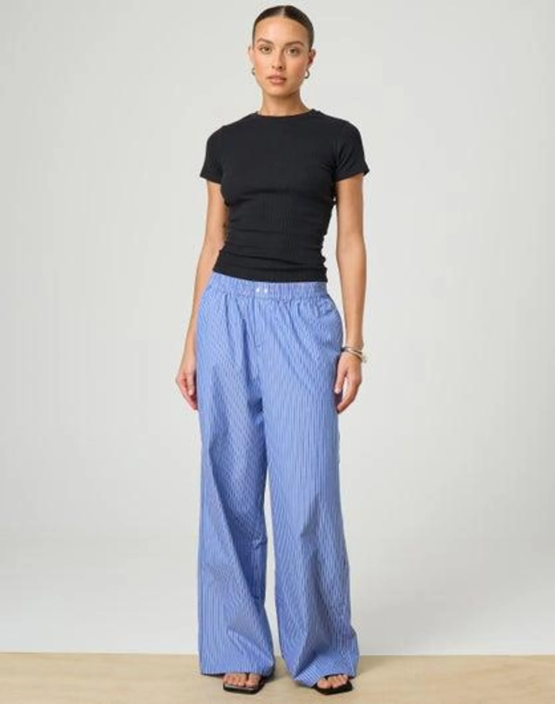 Cotton Wide Leg Boxer Pant