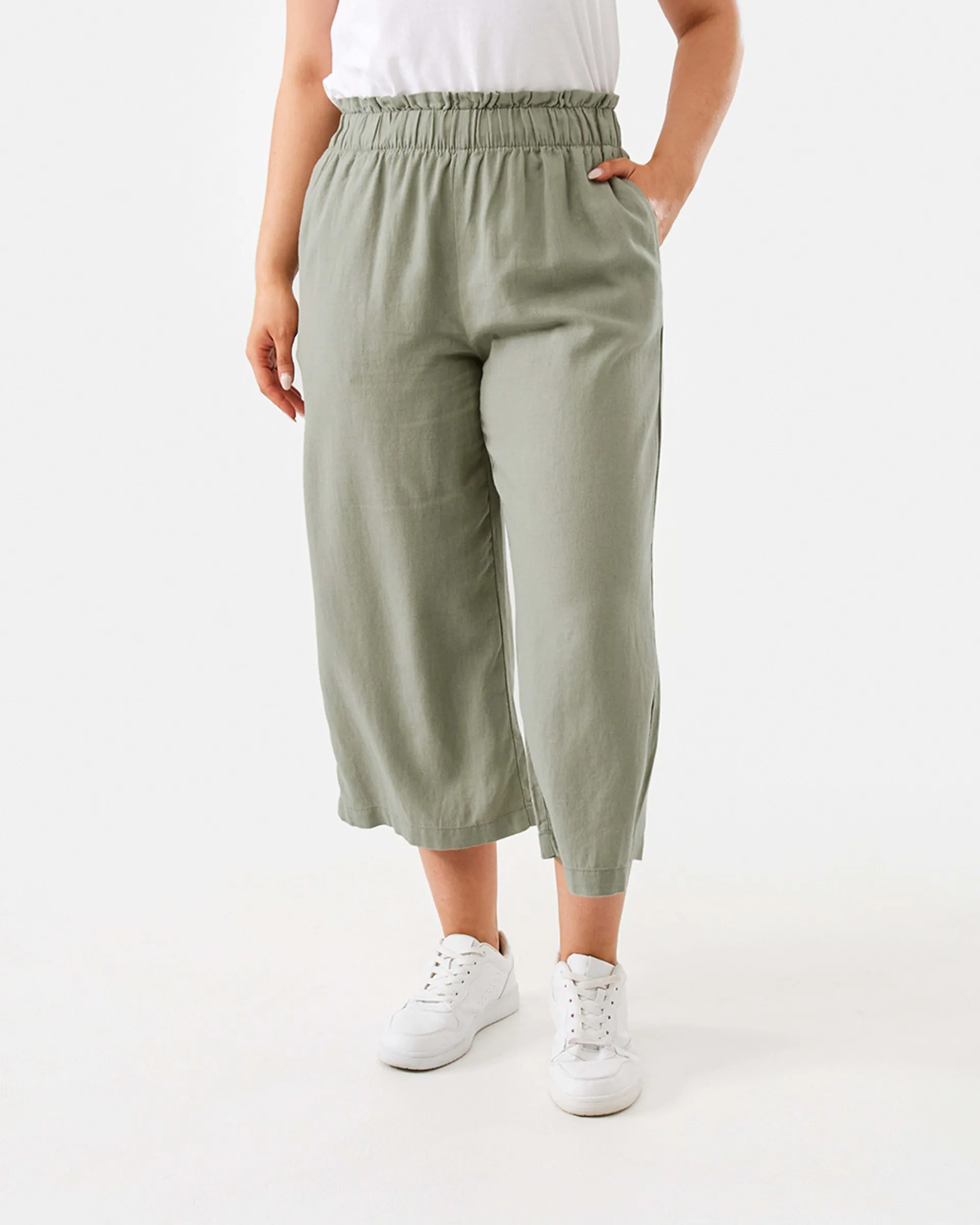 Linen Blend Culotte