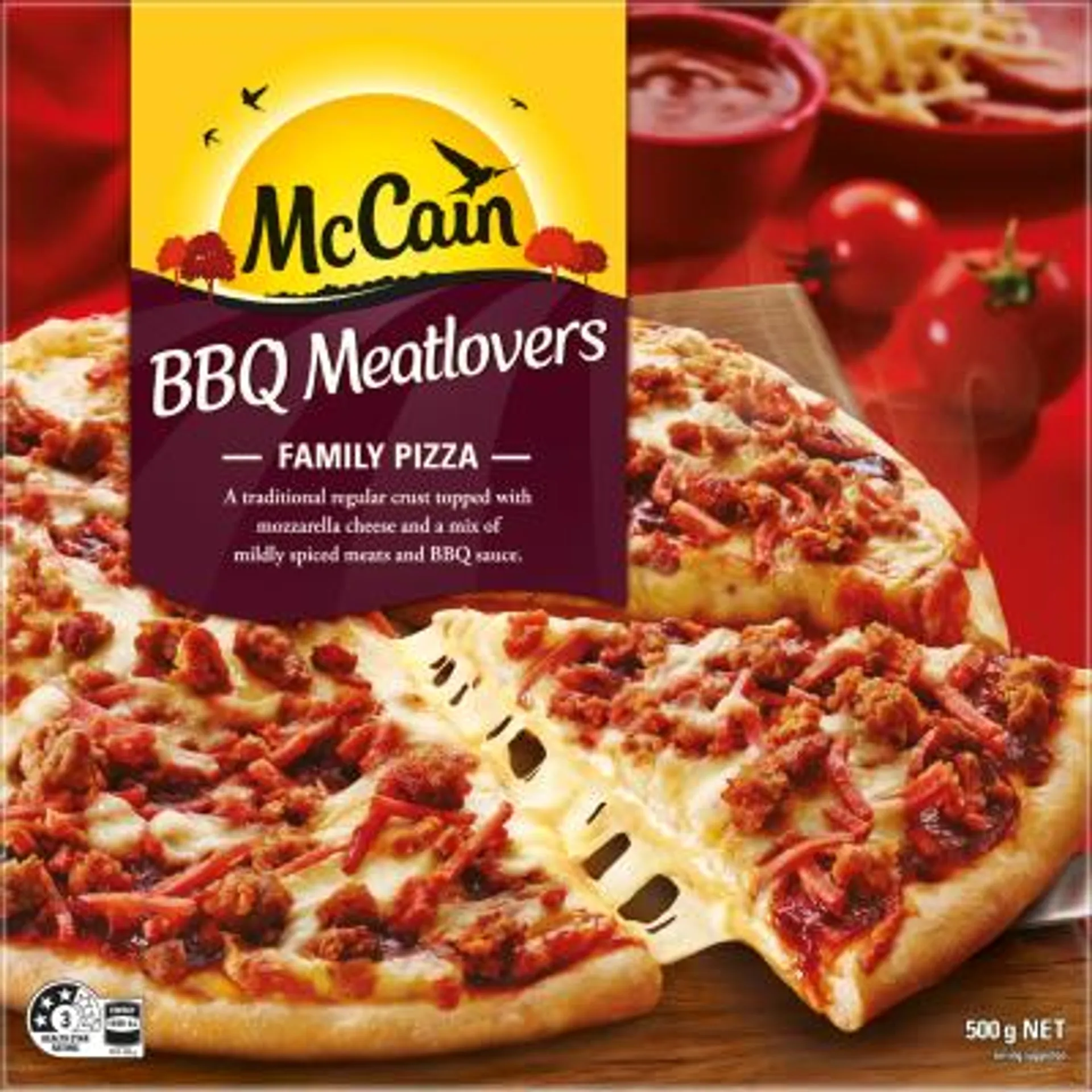 McCain BBQ Meatlovers Family Pizza