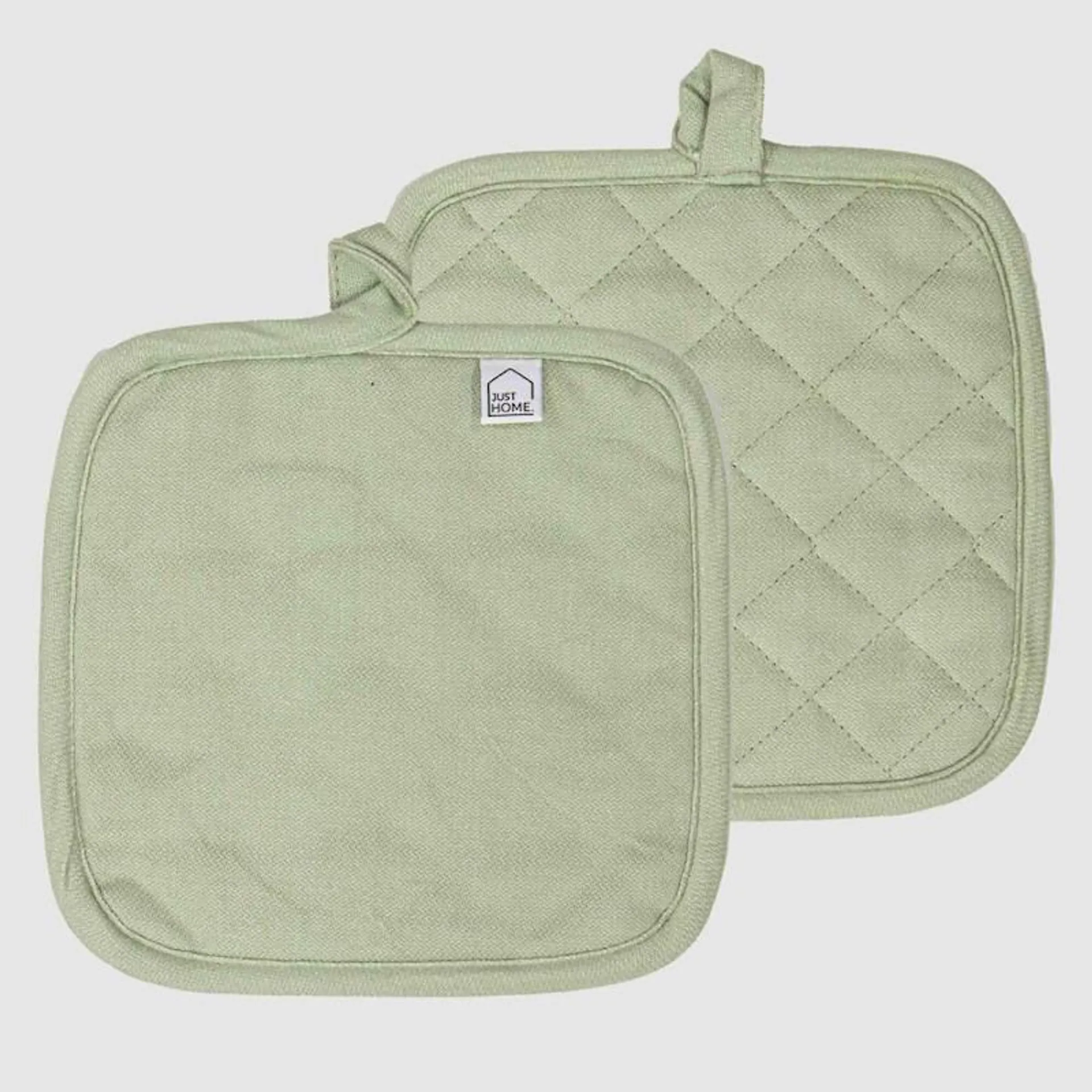 Just Home Hayden Pot Holder Green PK2