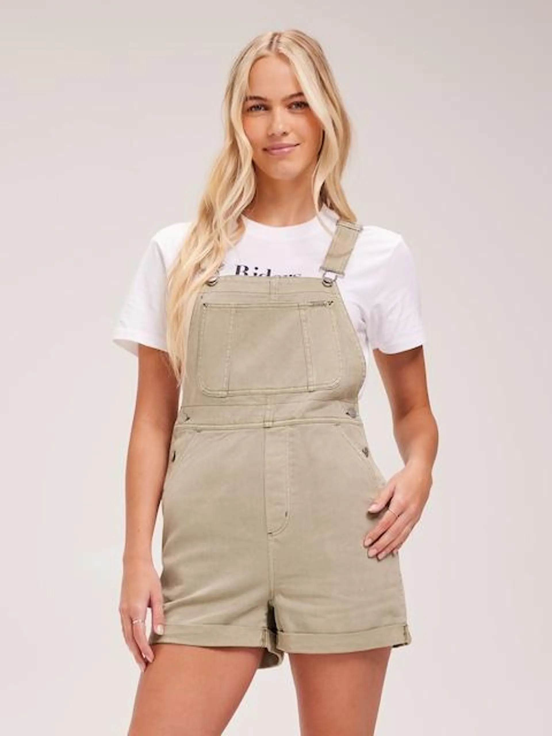 Riders By Lee 90'S Dungaree Short In Faded Thyme