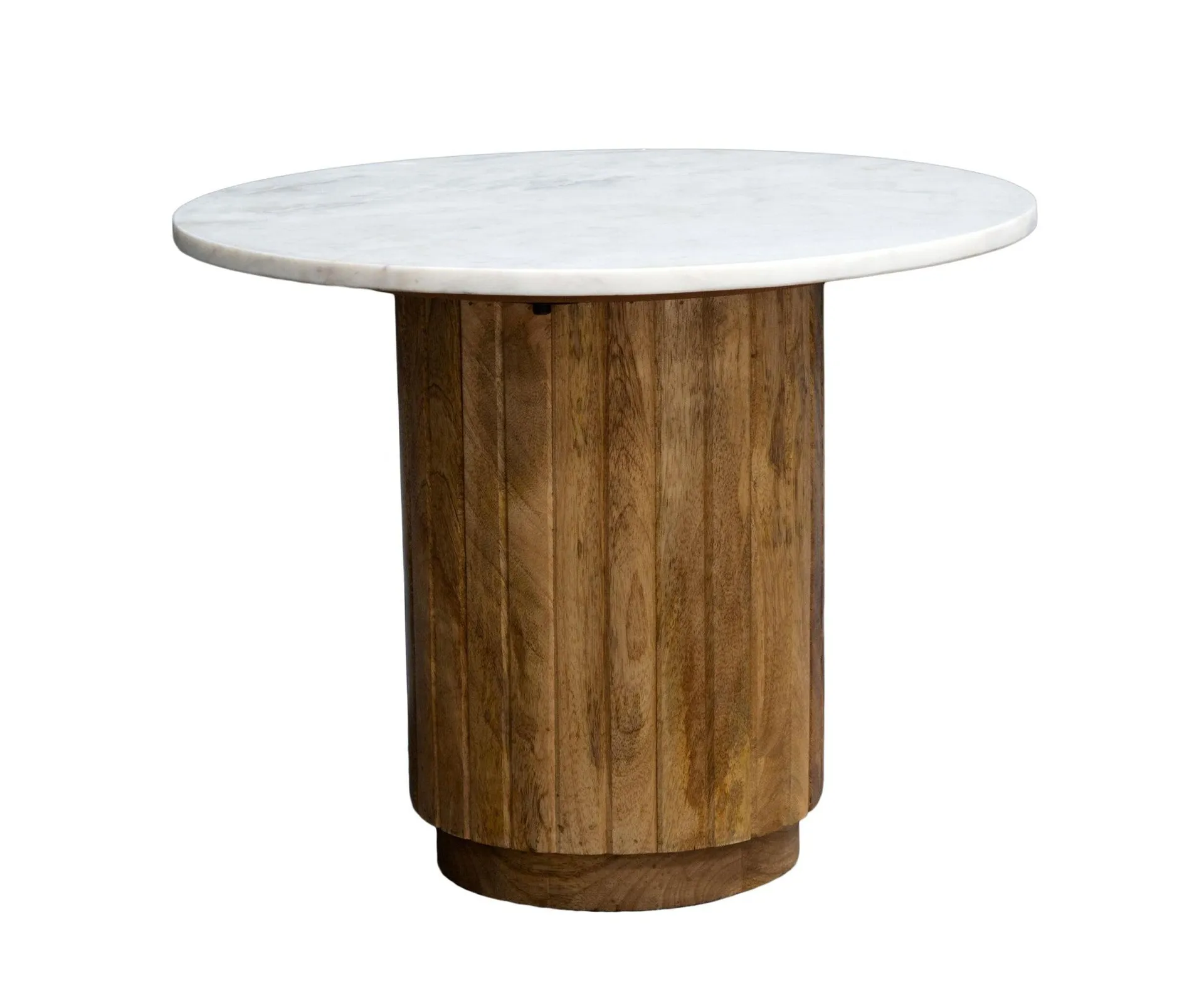 Cassius Side Table Round Marble Top White