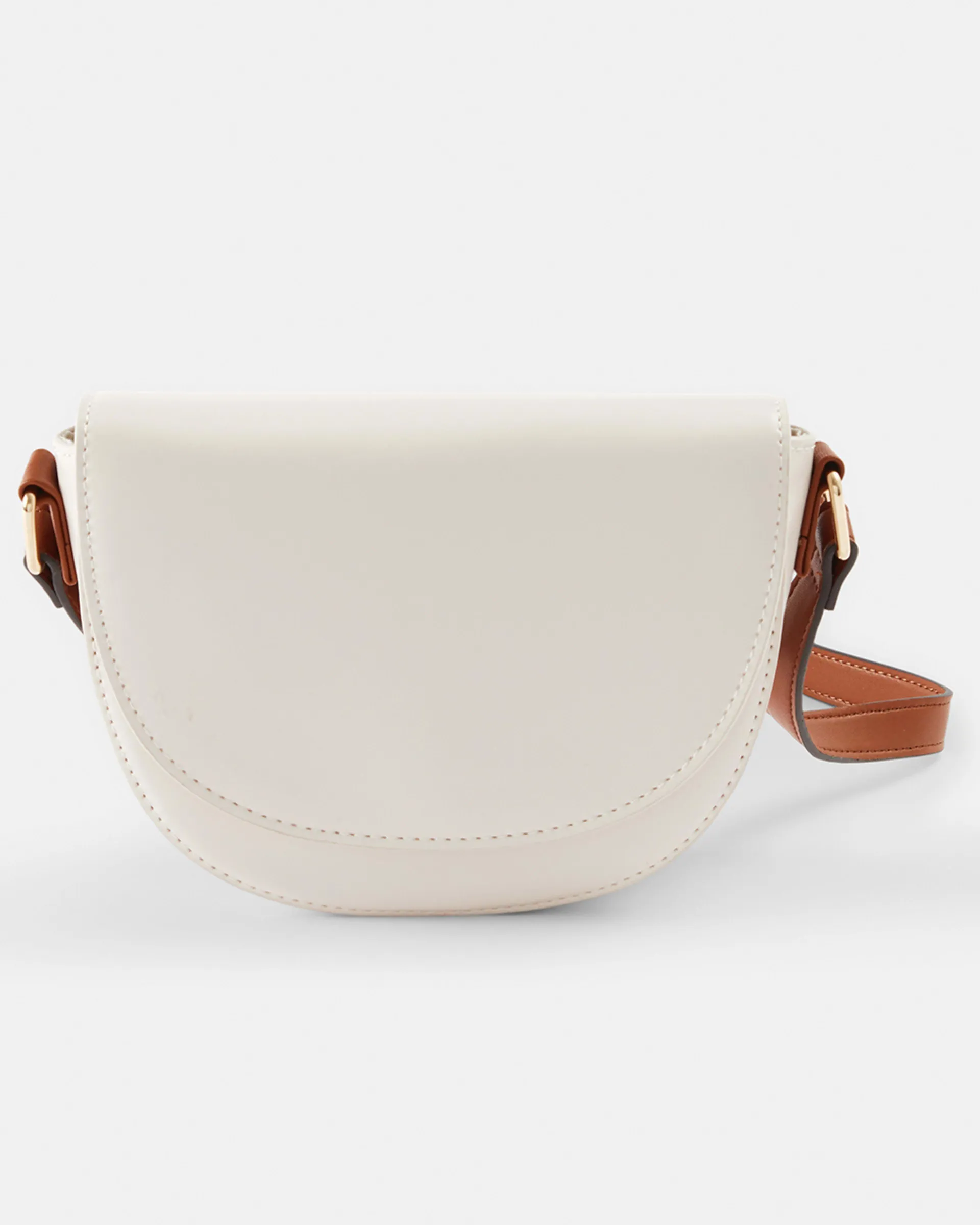 Contrast Saddle Crossbody Bag