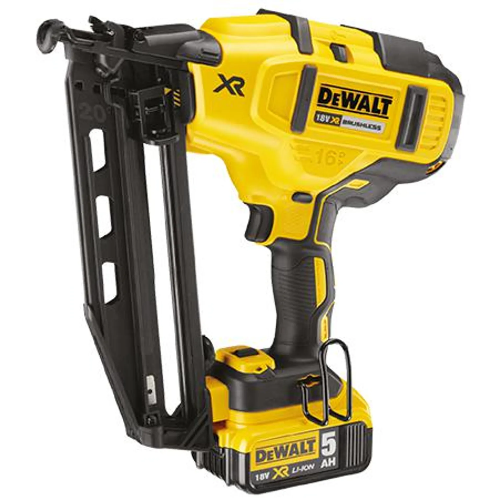 DeWalt Cordless Finish Nailer Brushless 16Ga 18v 5Ah