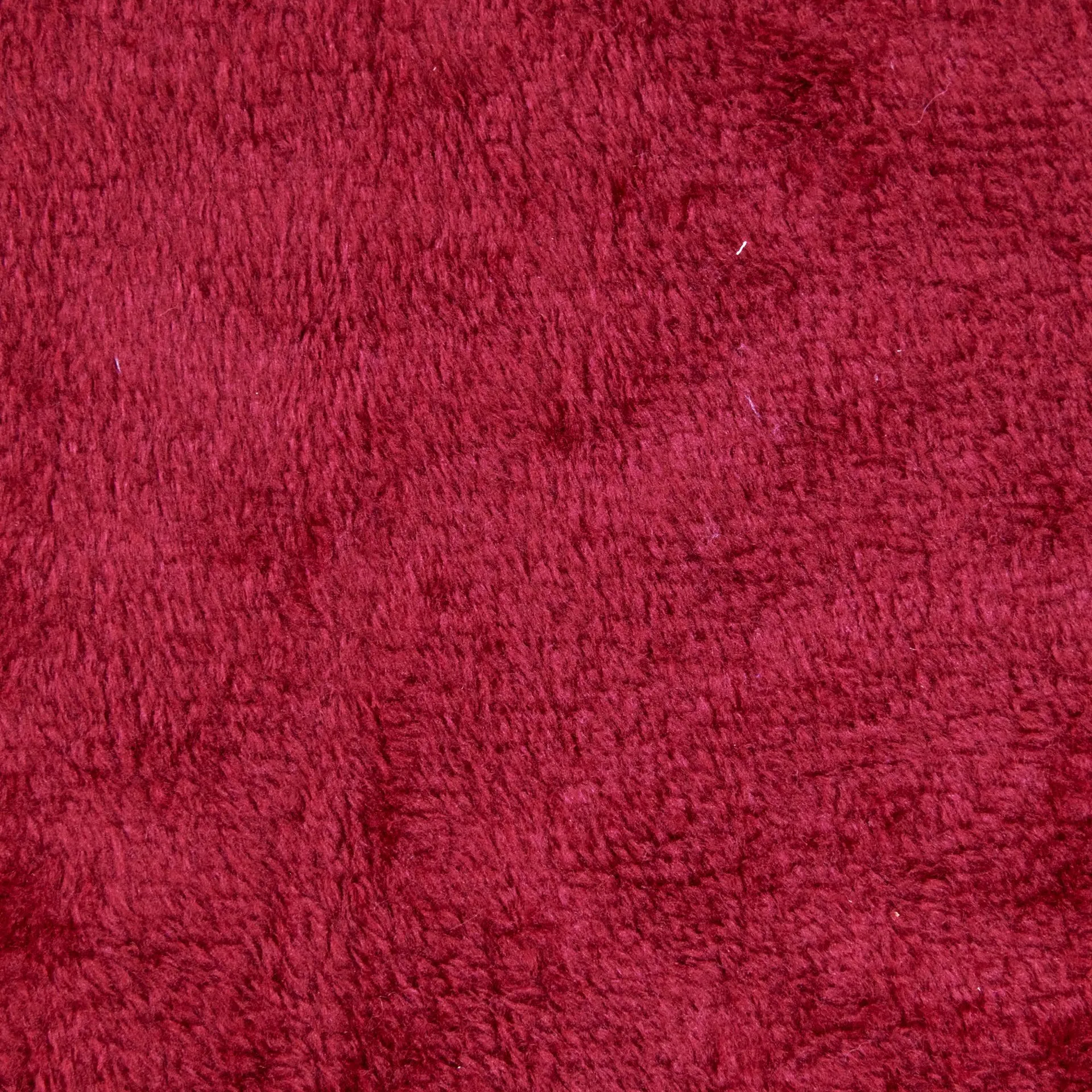 Coral Fleece Plain Fabric, Red- Width 155cm