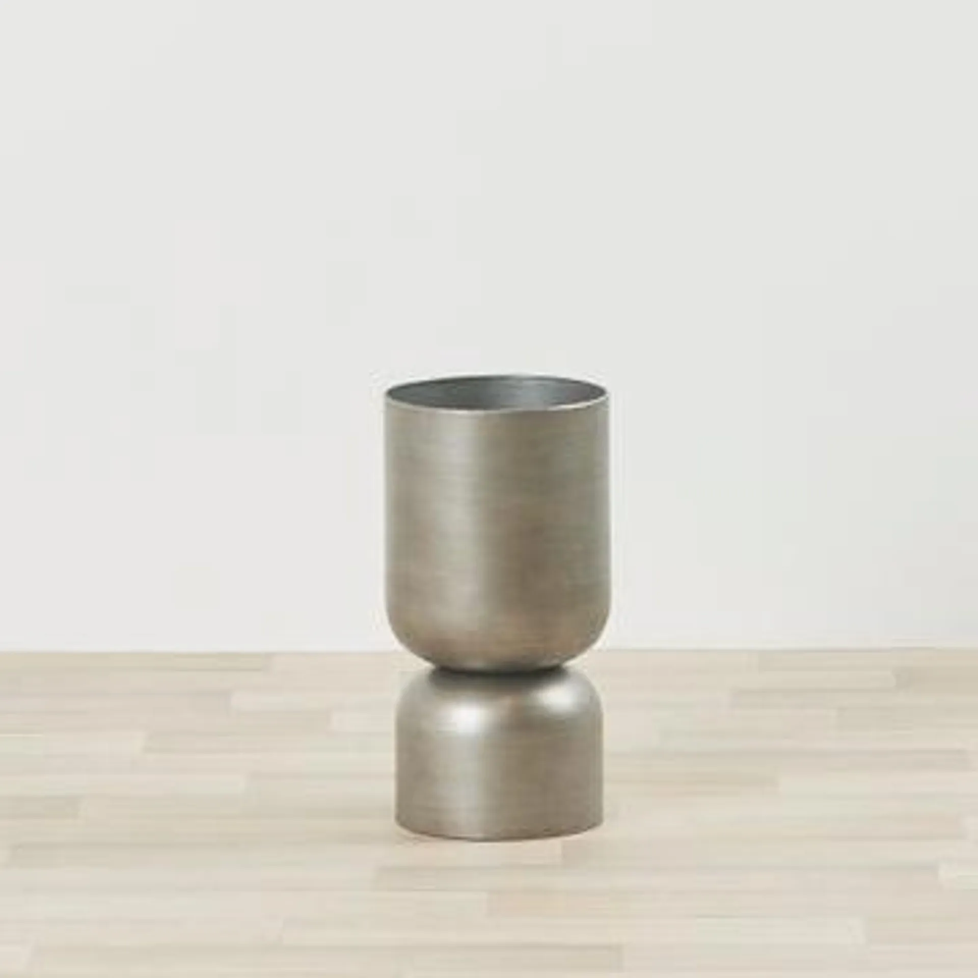 Top And Tail Planter - Pewter