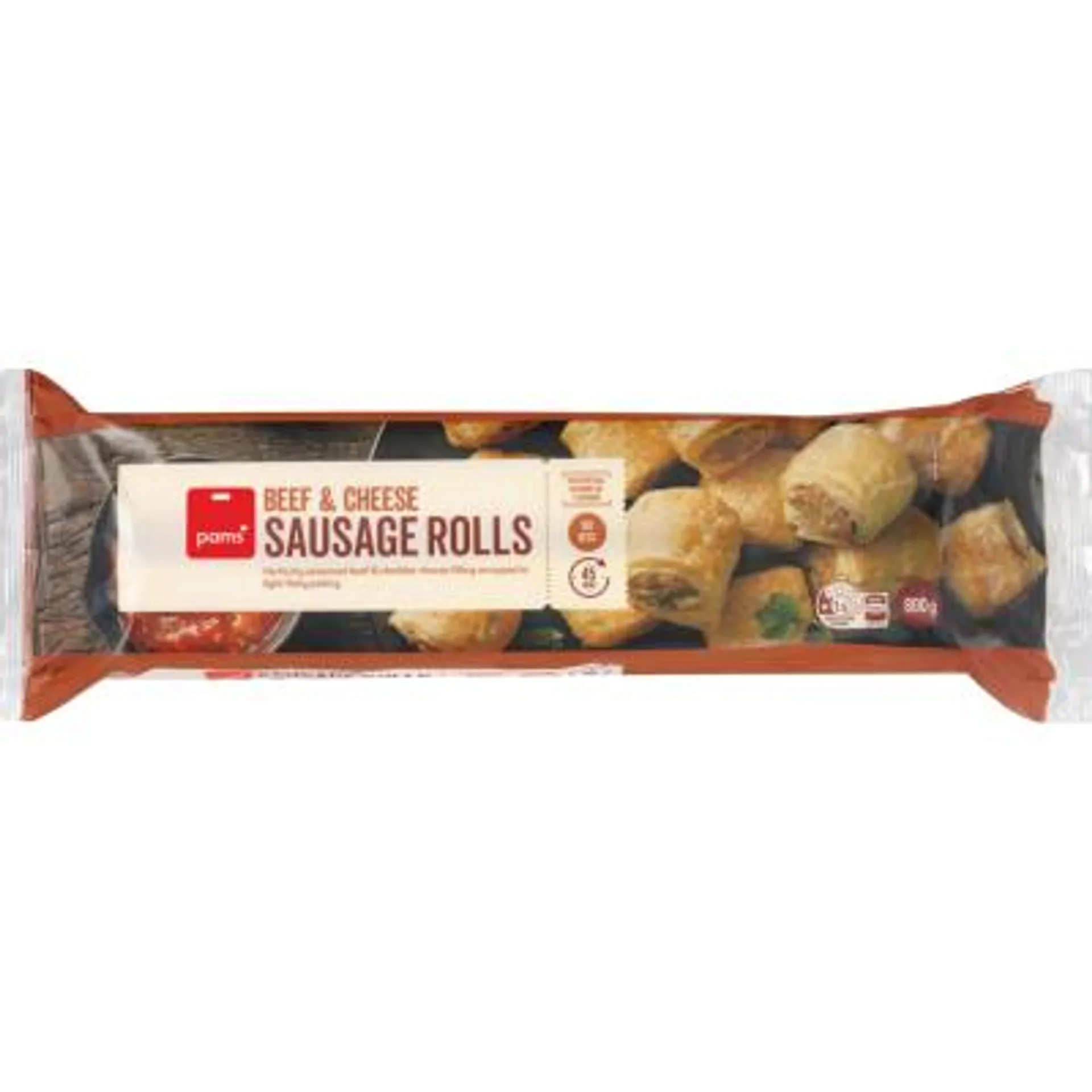 Pams Beef & Cheese Sausage Rolls