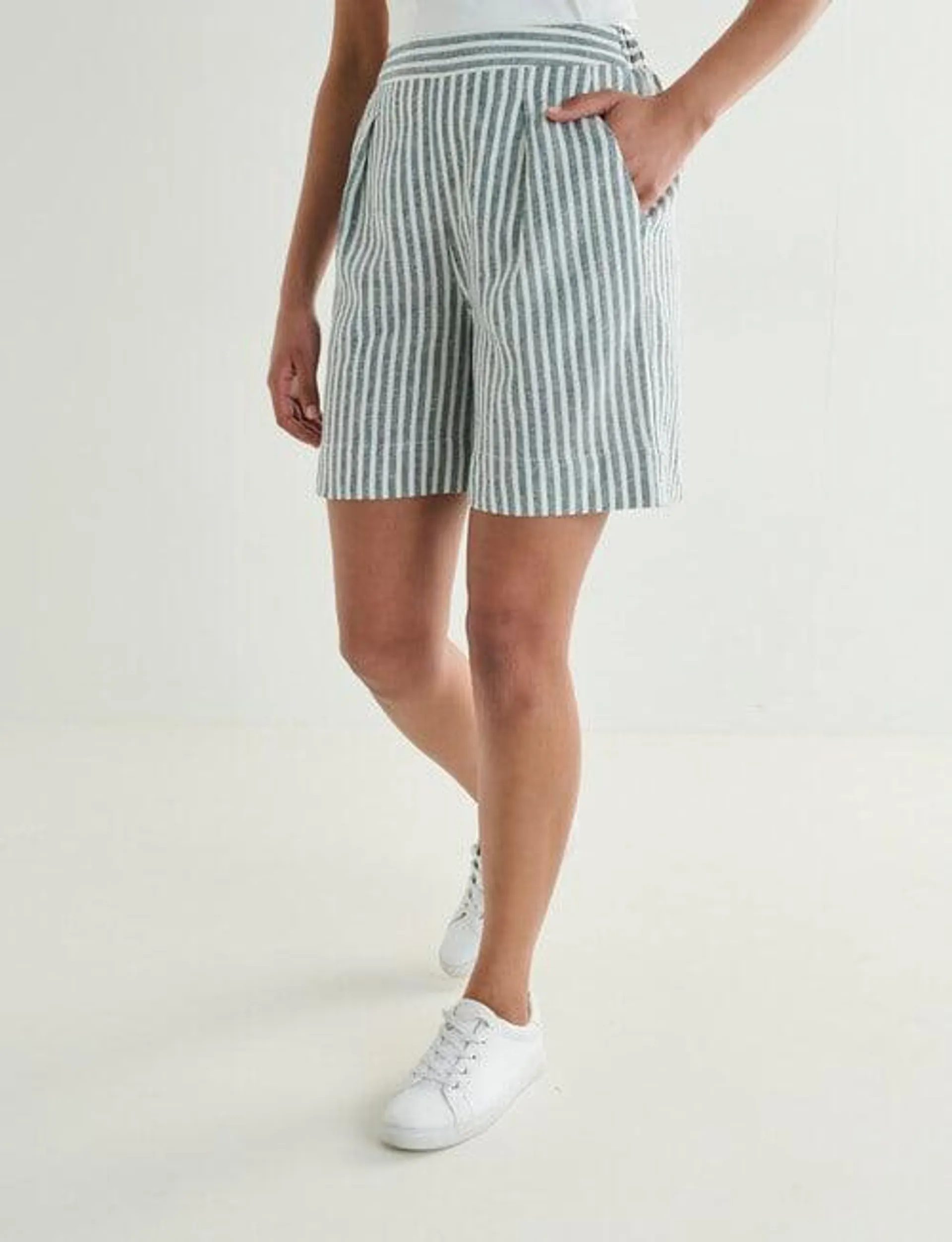 Zest Stripe Short, Blue