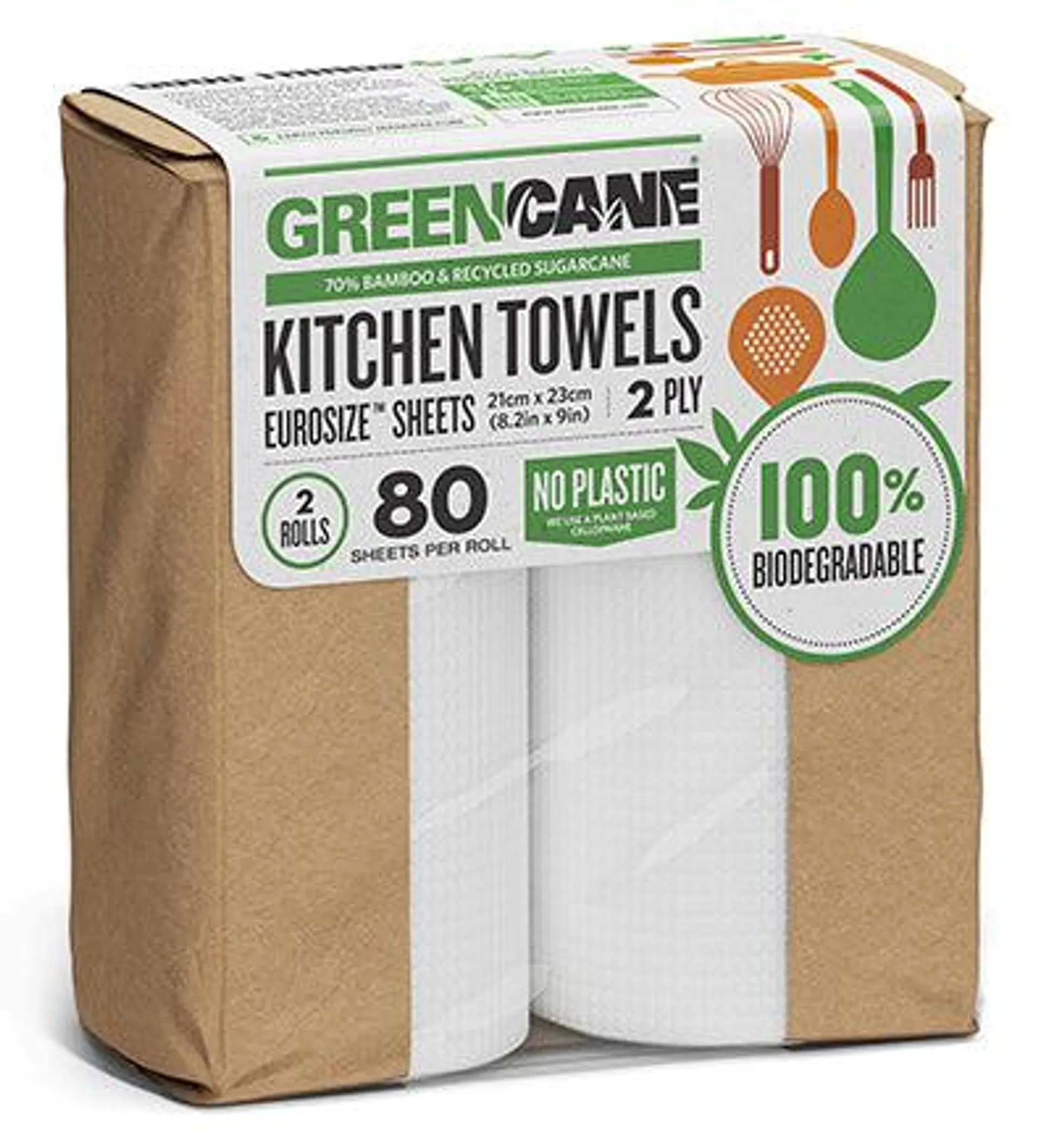 Greencane Kitchen Towels 2Pk