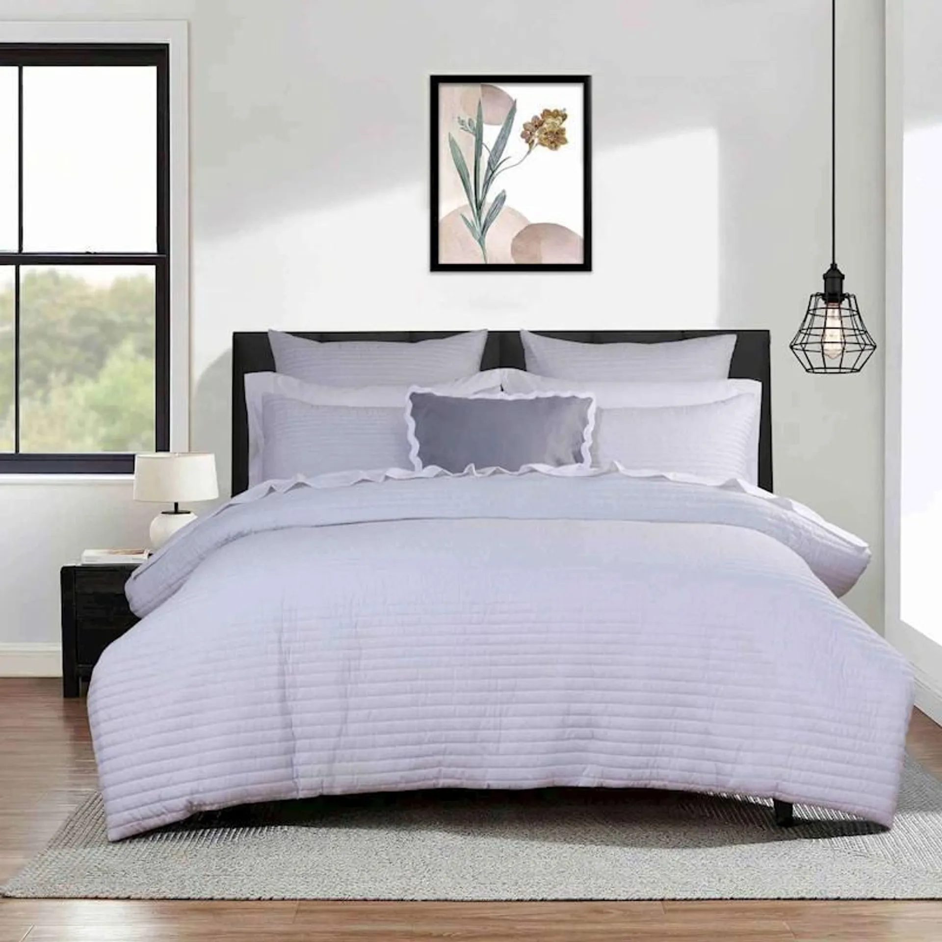 Urban Loft Clover Linen Look Duvet Cover Set