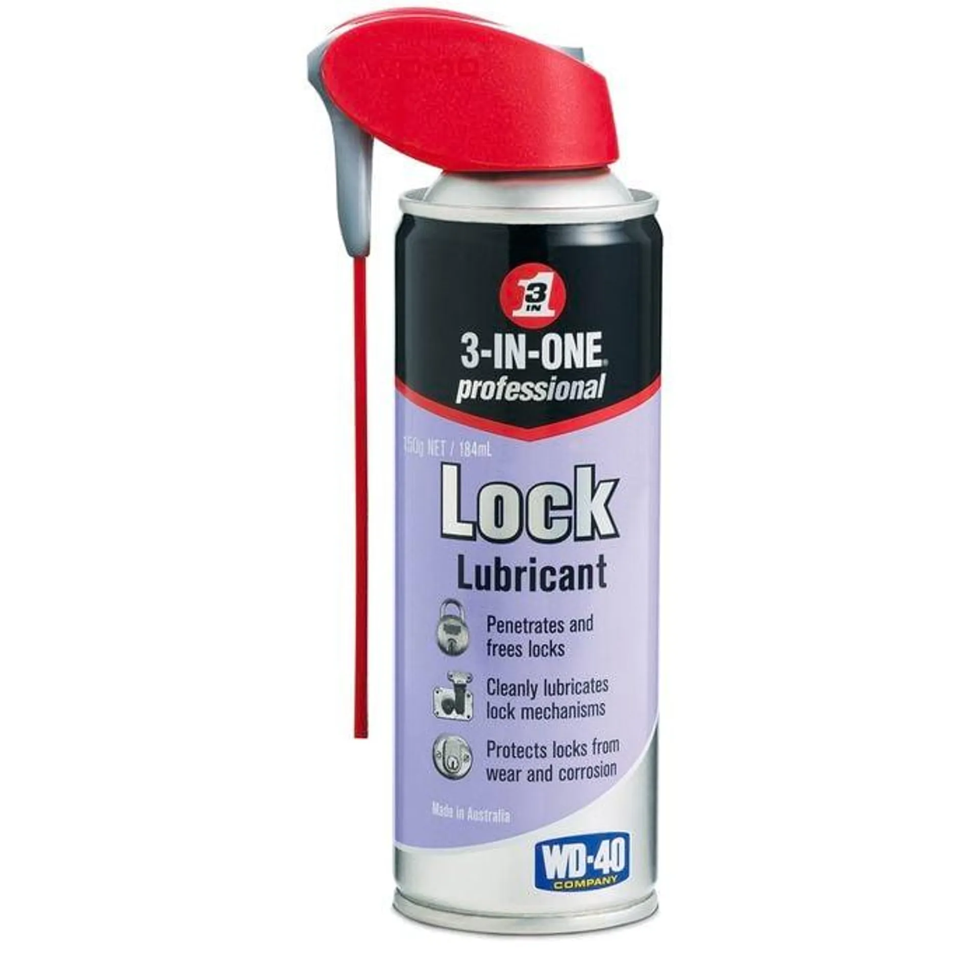 3-In-One Professional 150g Lock Lubricant With Smart Straw