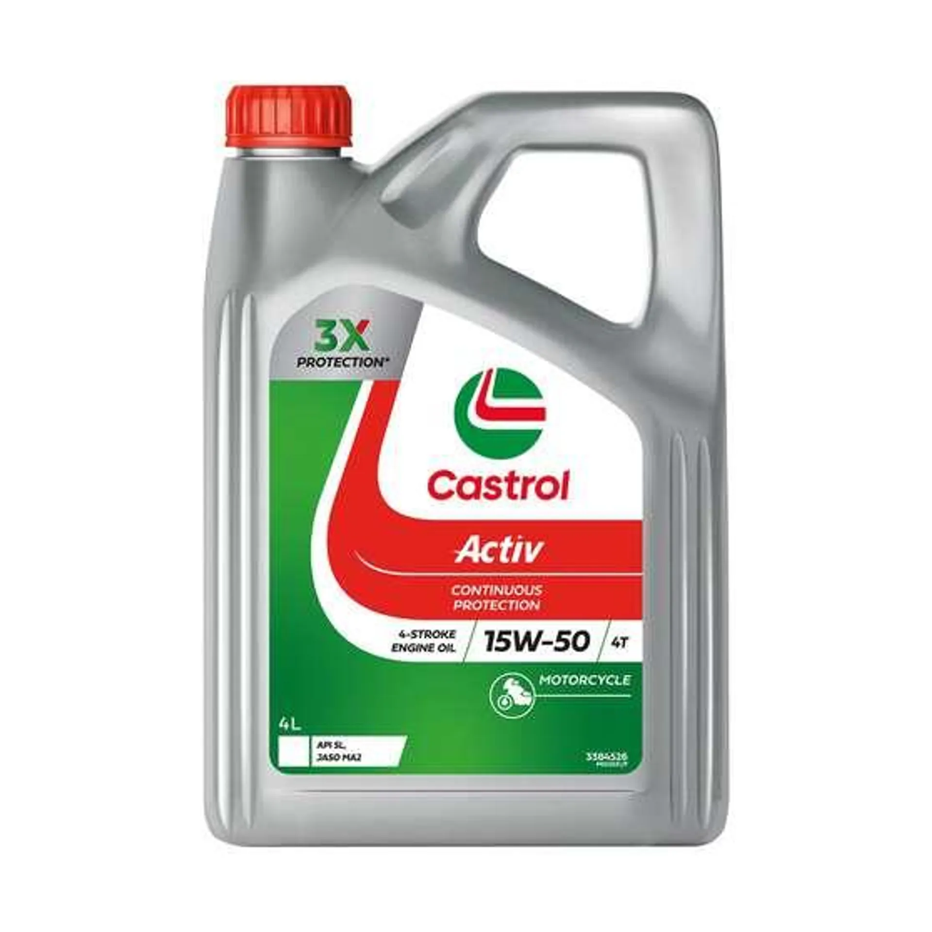 Castrol ACTIV 4T Motorcycle Oil 15W-50 4 Litre