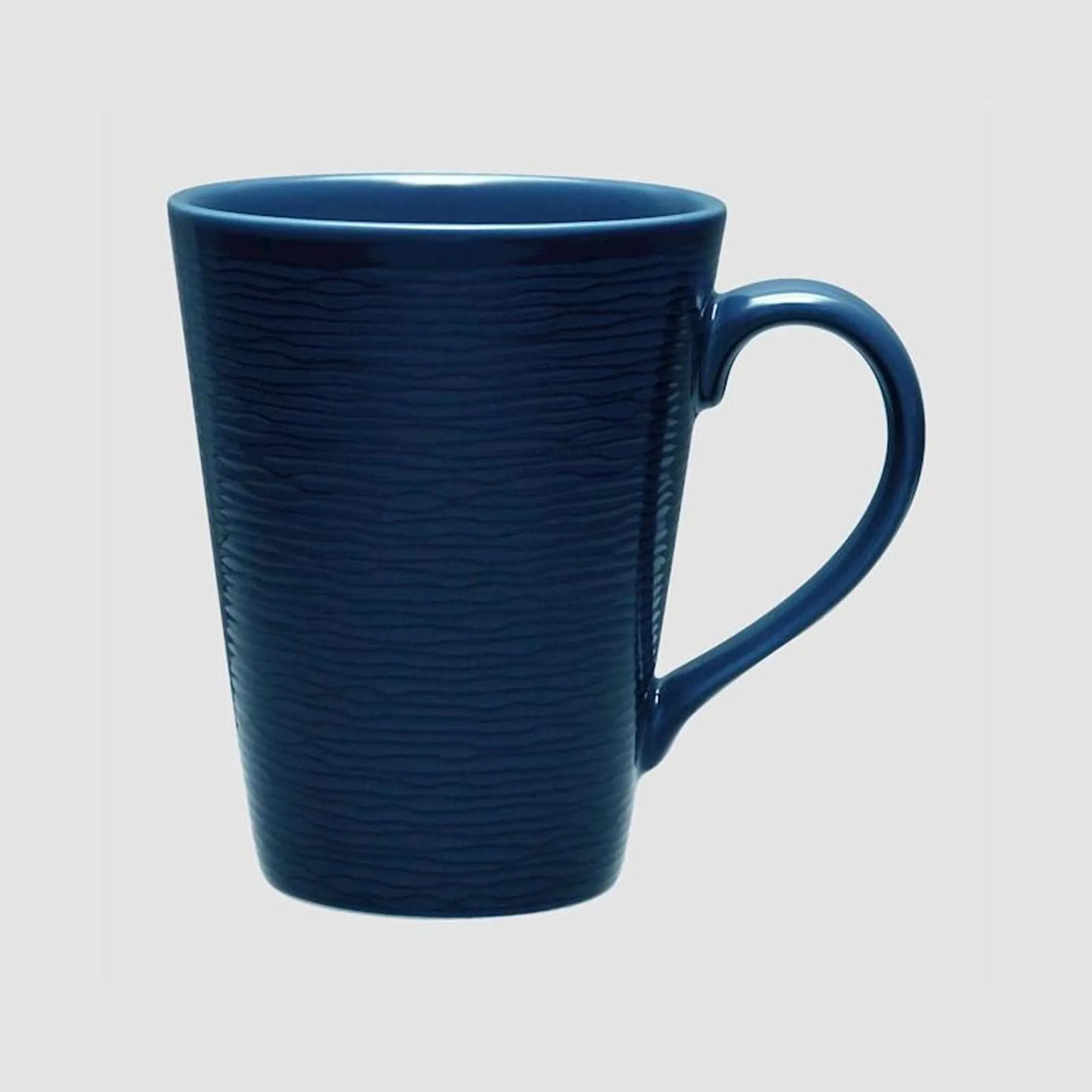 Noritake Navy on Navy Swirl Coffee Mug 350ml Set 4