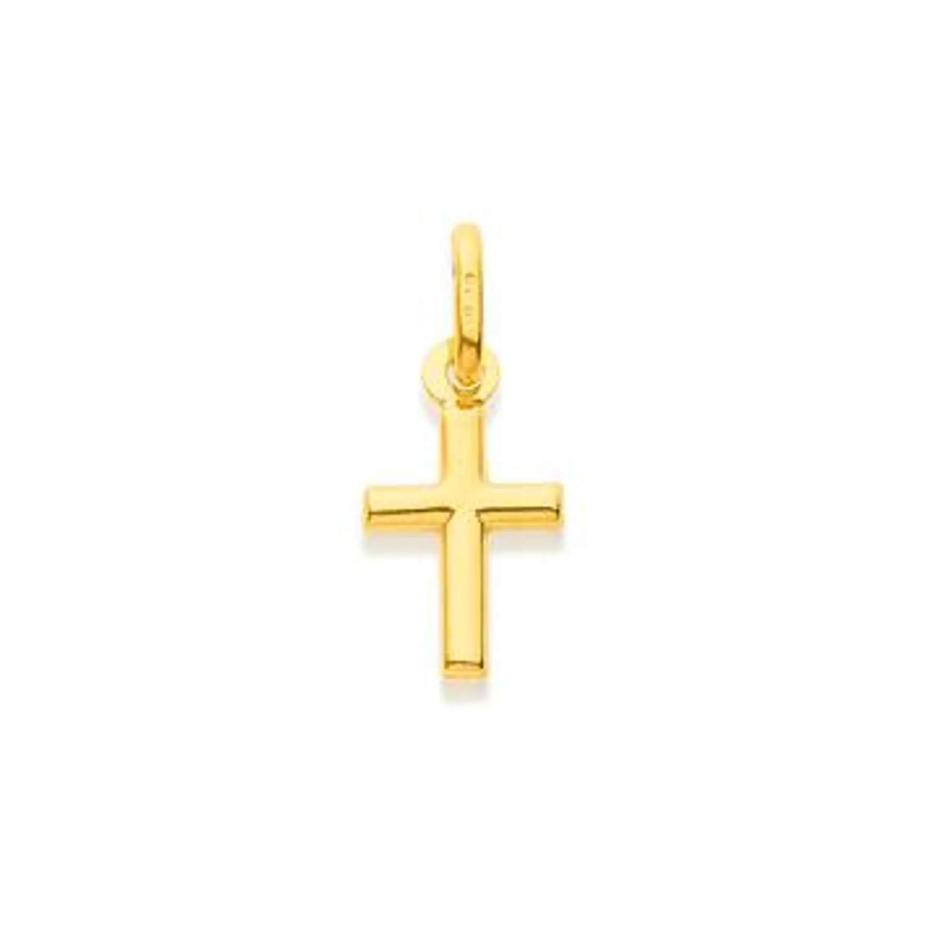 9ct Gold 12mm Cross Pendant