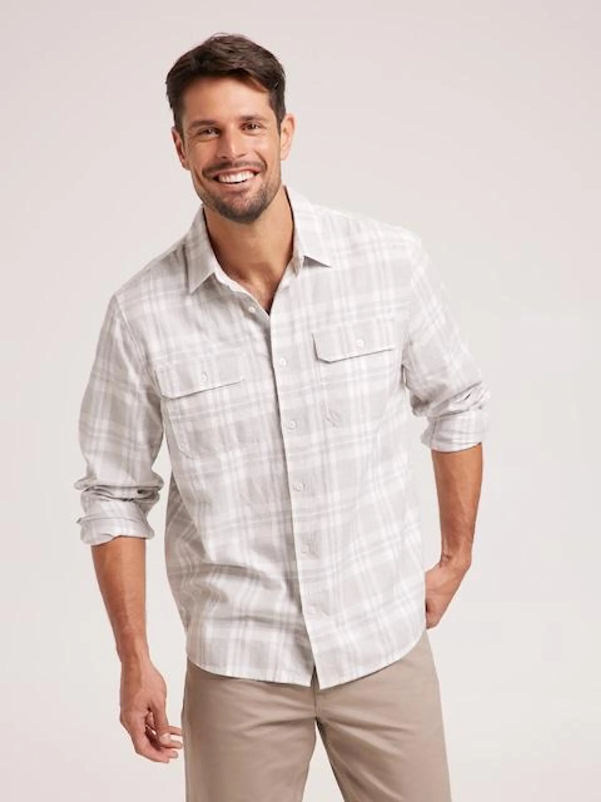 Just Jeans Long Sleeve Overshirt Twill Check