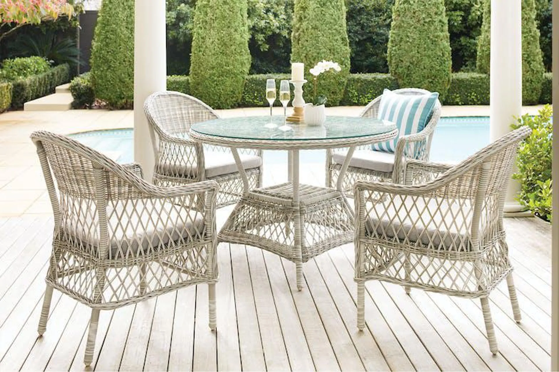 Pearl 5 Piece Outdoor Dining Setting