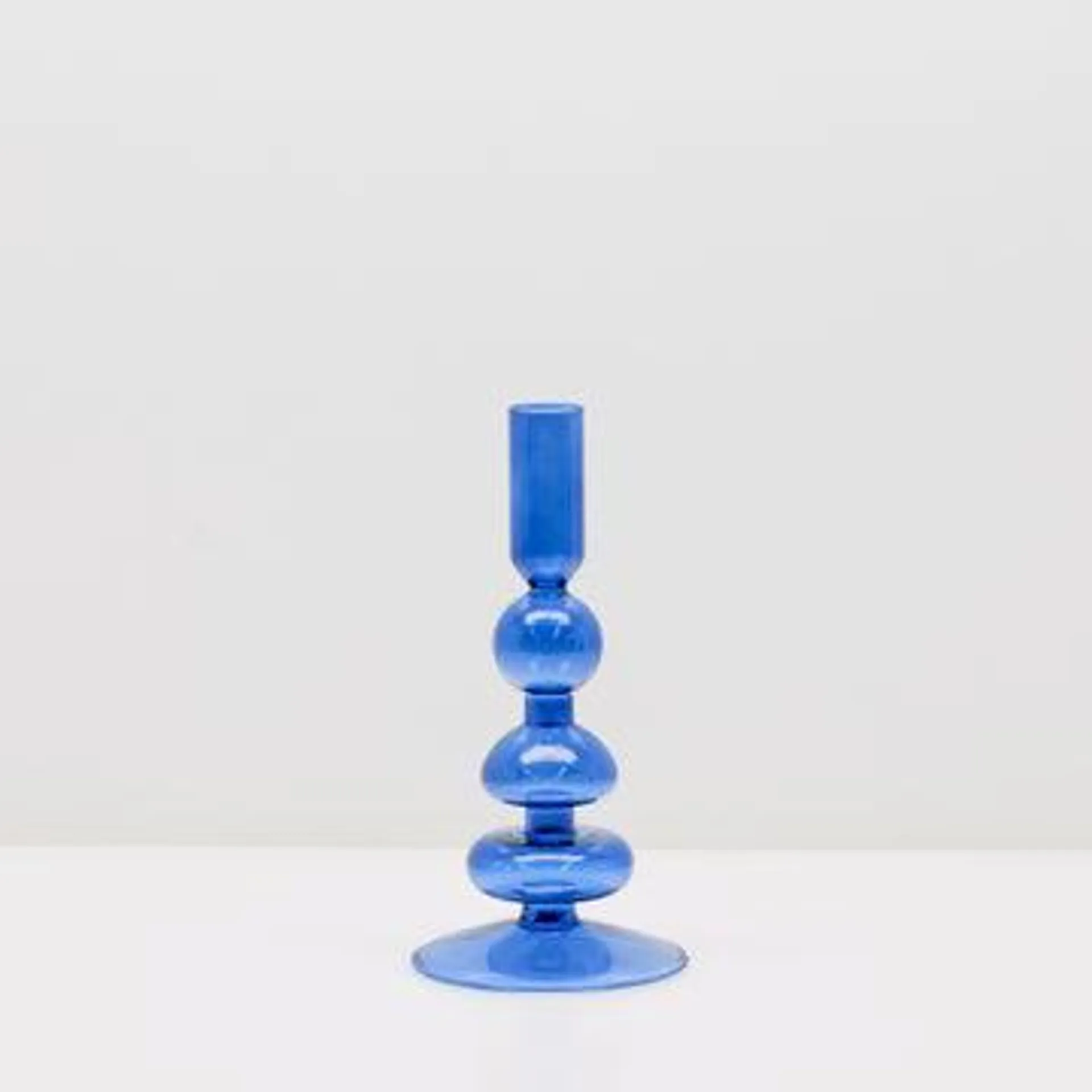 Corben Candlestick - Blue - Medium