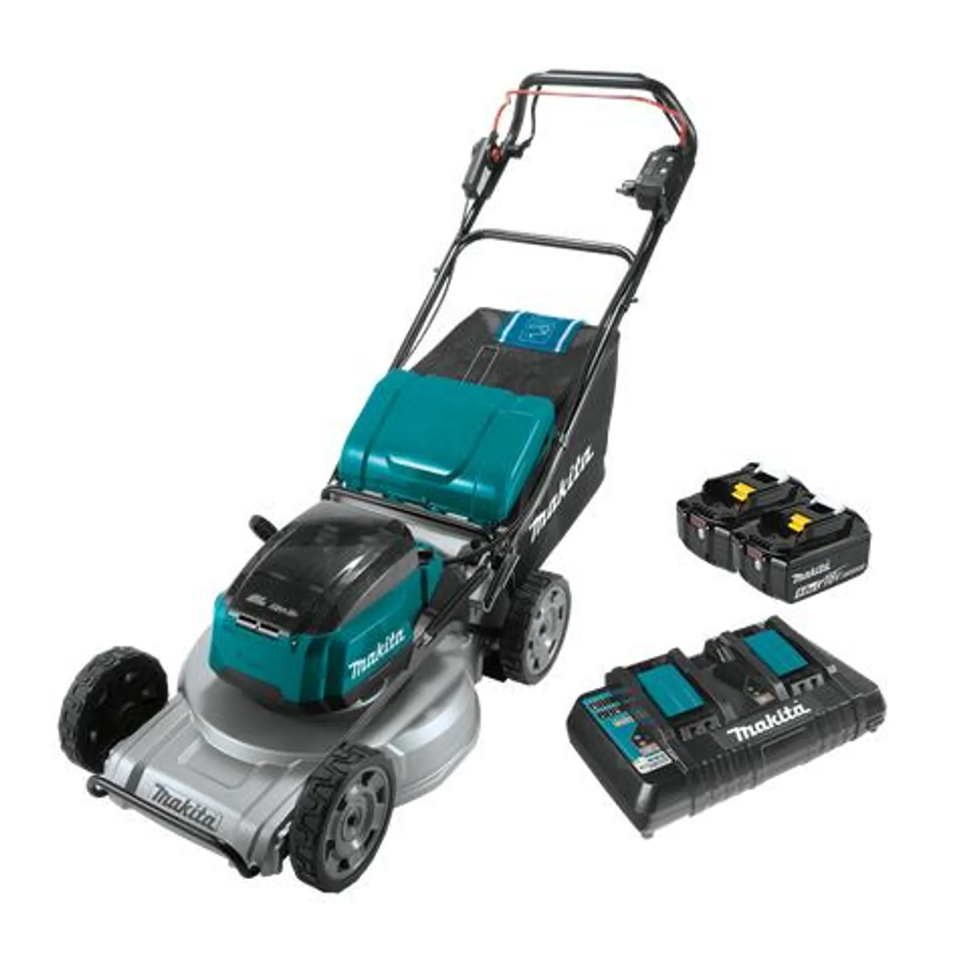 Makita LXT Cordless Lawn Mower Aluminium Deck 531mm 36V (2x18V) 5Ah