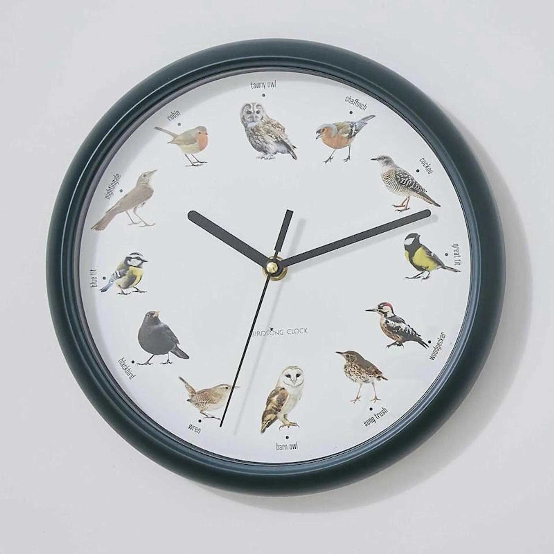 Wall Clock with Bird Sound 25cm