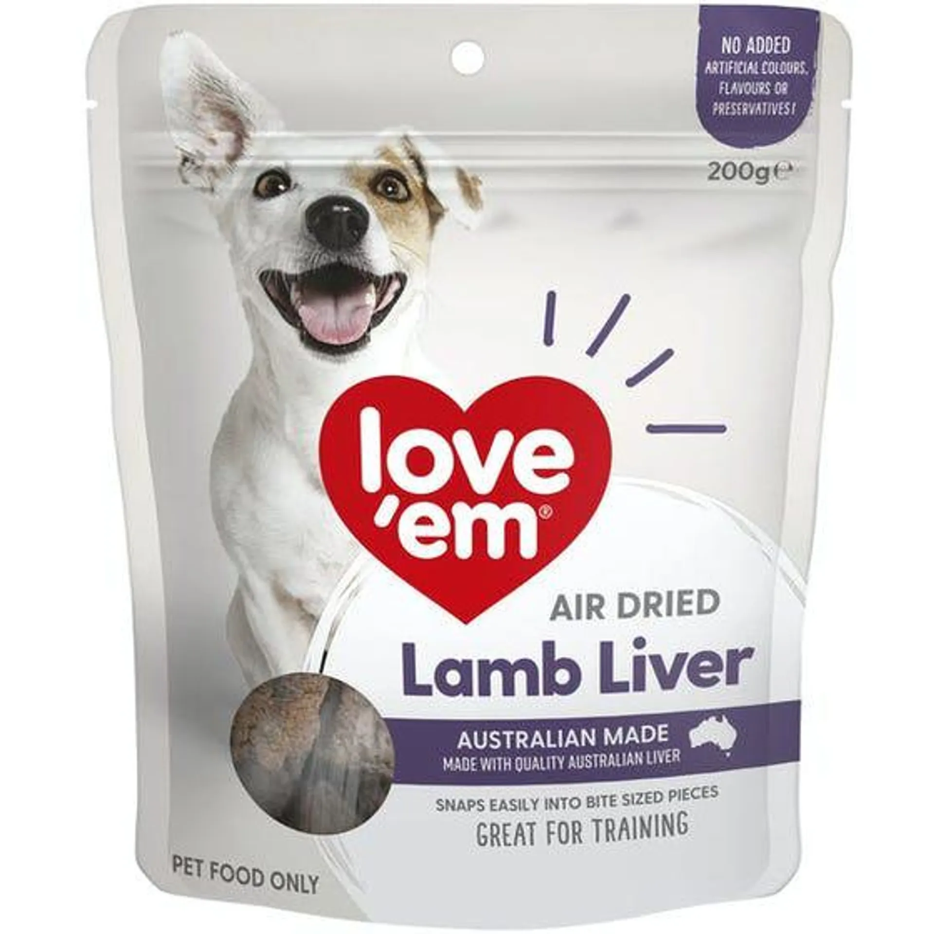 Love 'em Lamb Liver Dog Treats 200g