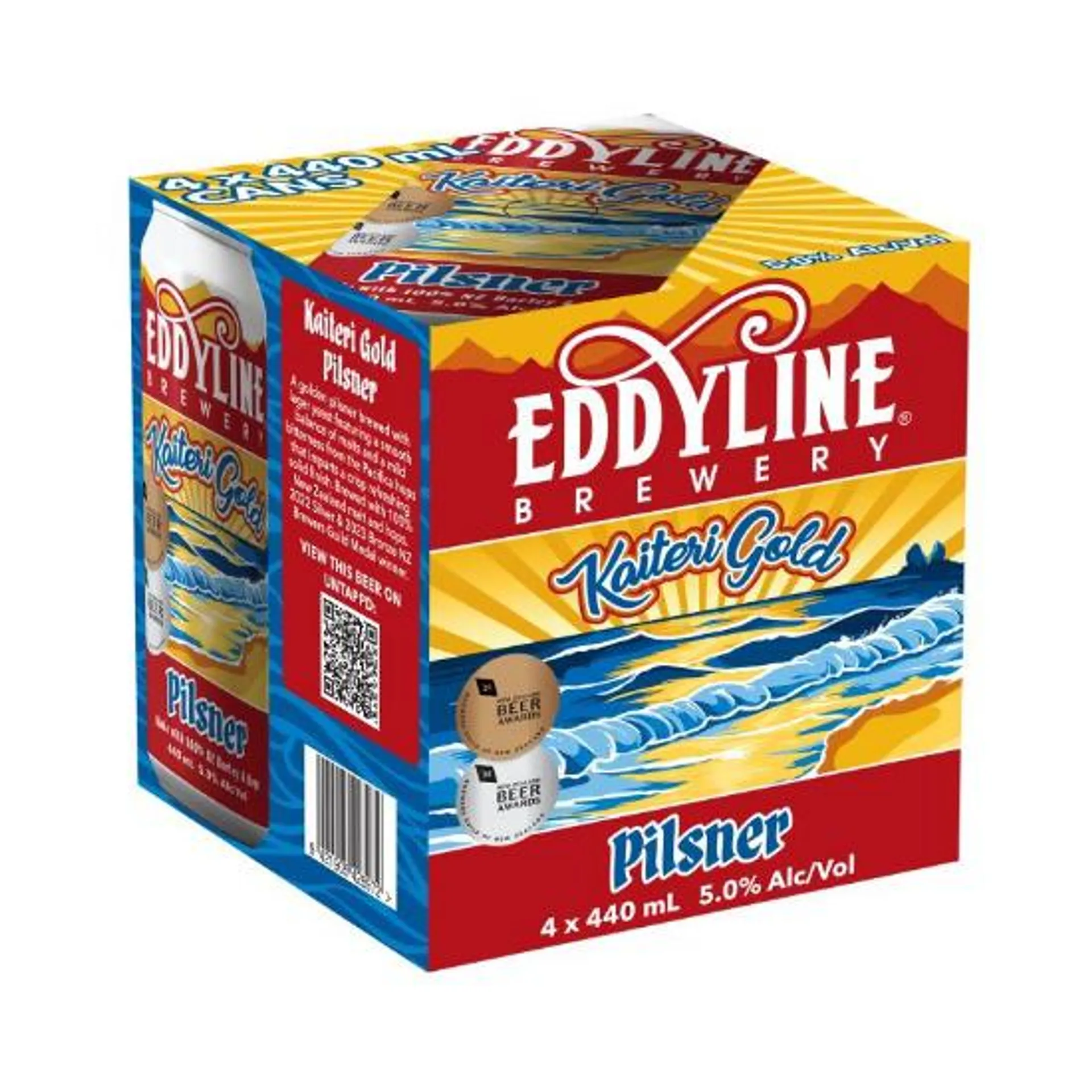 Eddyline Kaiteri Gold Pilsner Cans 4x440ml