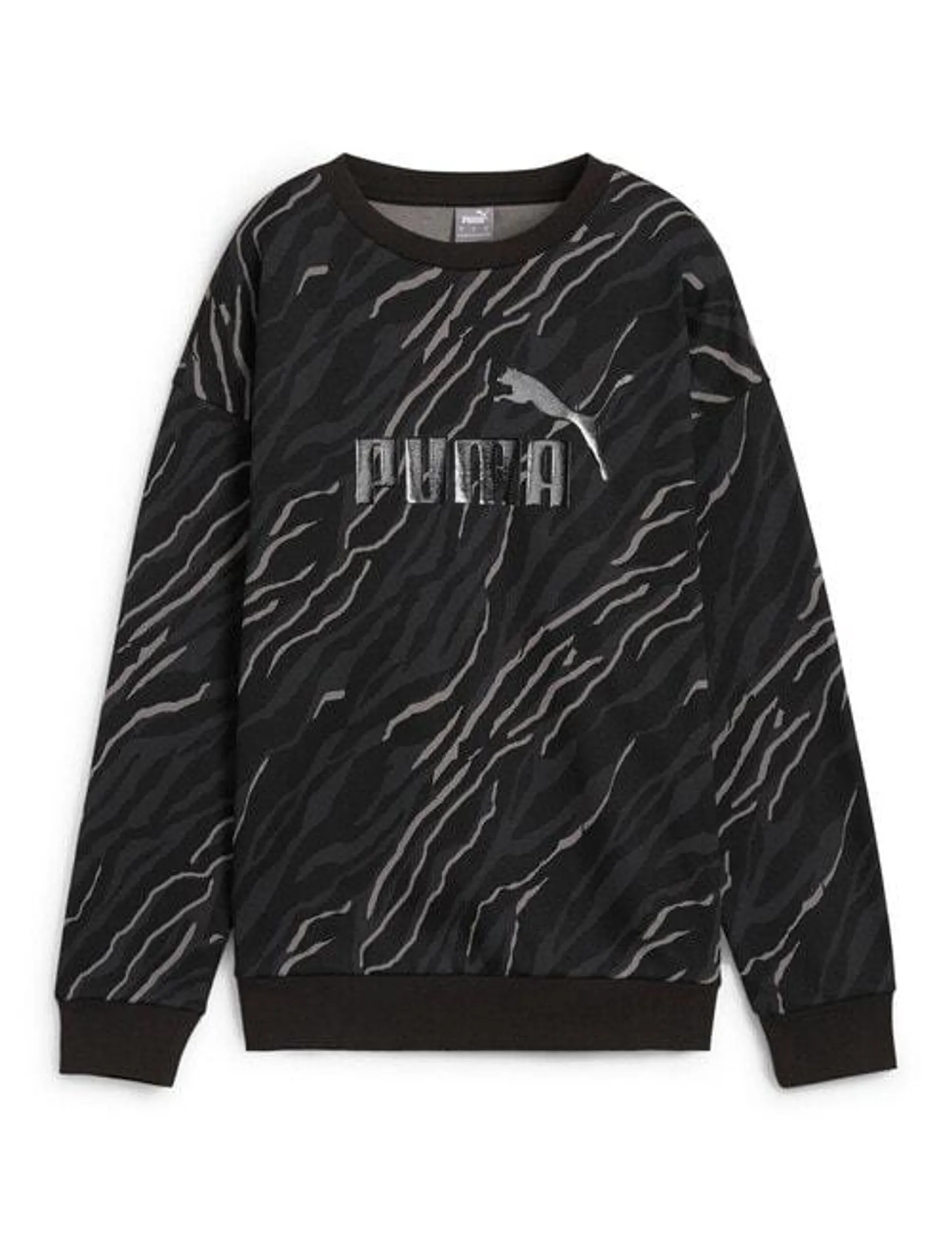 Puma Essential Animal Crew Sweat, Black