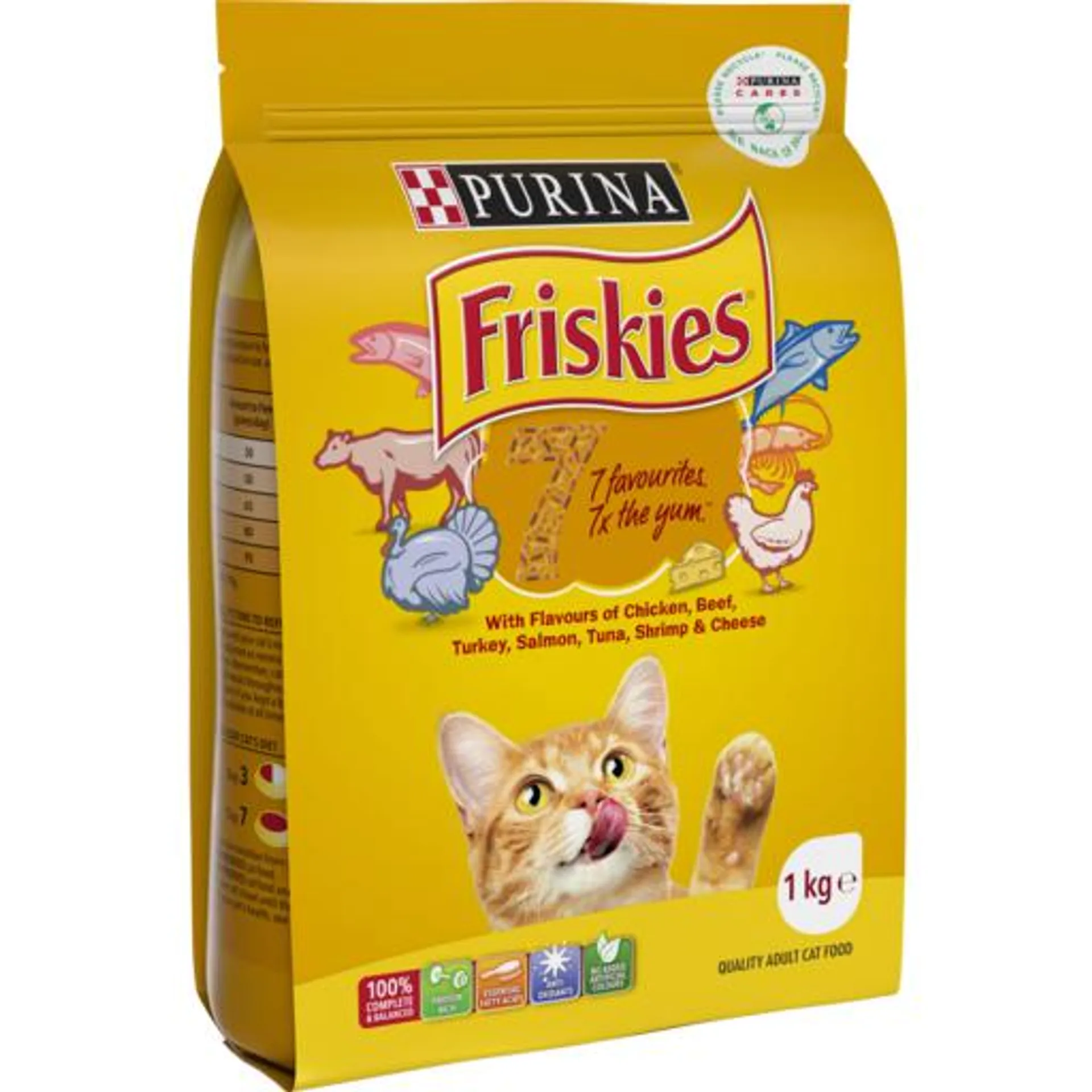 Friskies Cat Food Dry Adult Seven Favourites 1kg