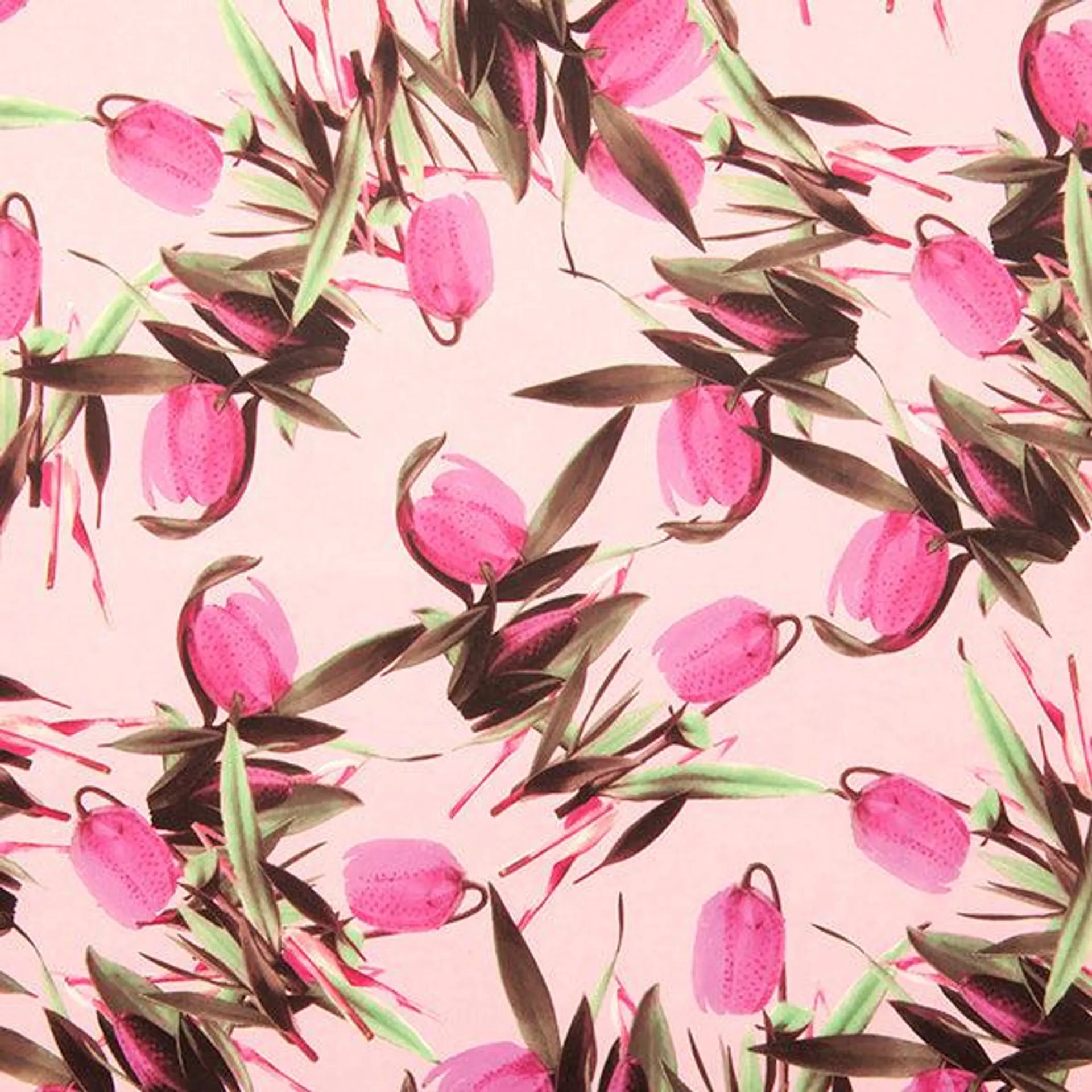 Blushing Satin Fabric, Tulip Pink- Width 148cm