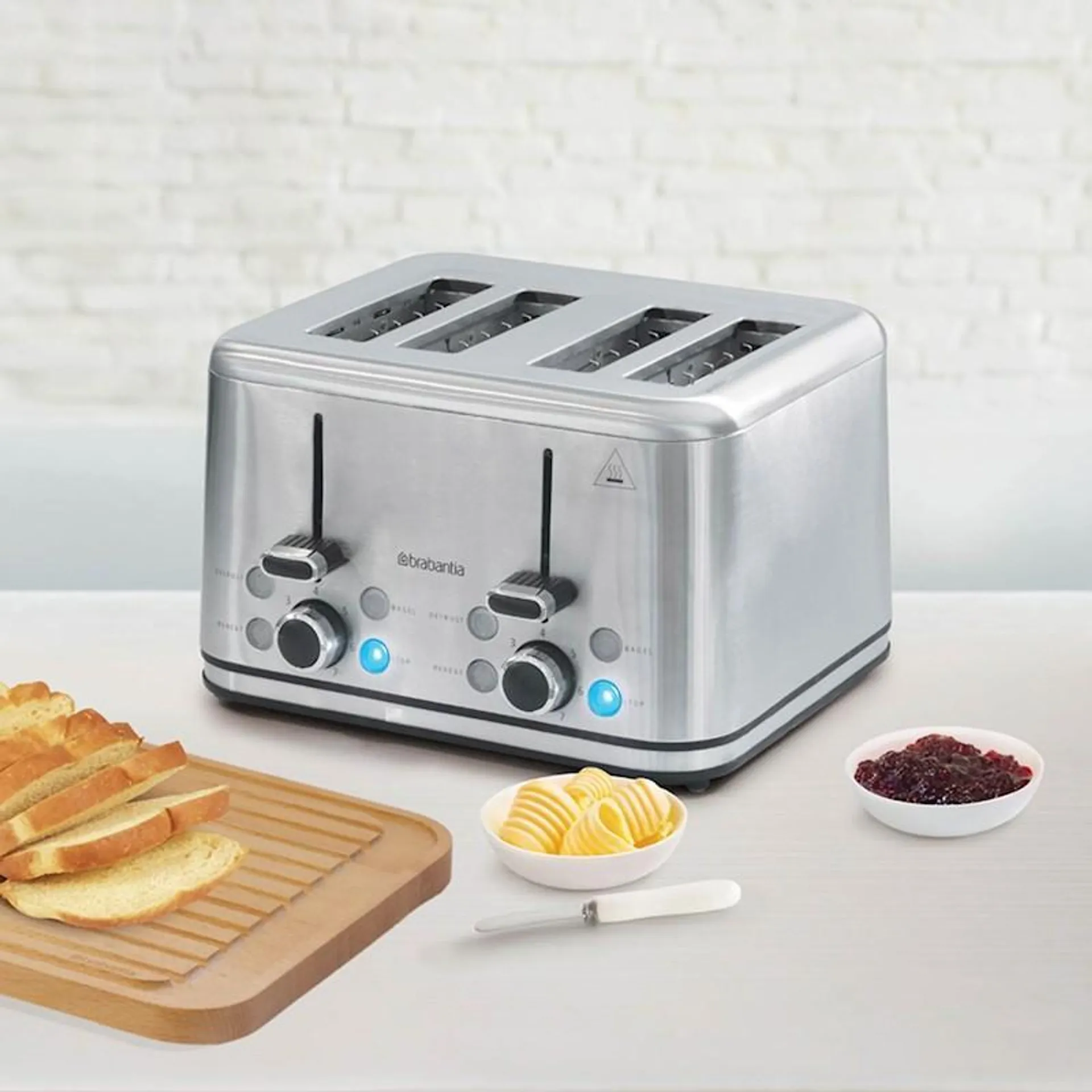 Brabantia BBEK1031 4Slice Stainless Steel Toaster