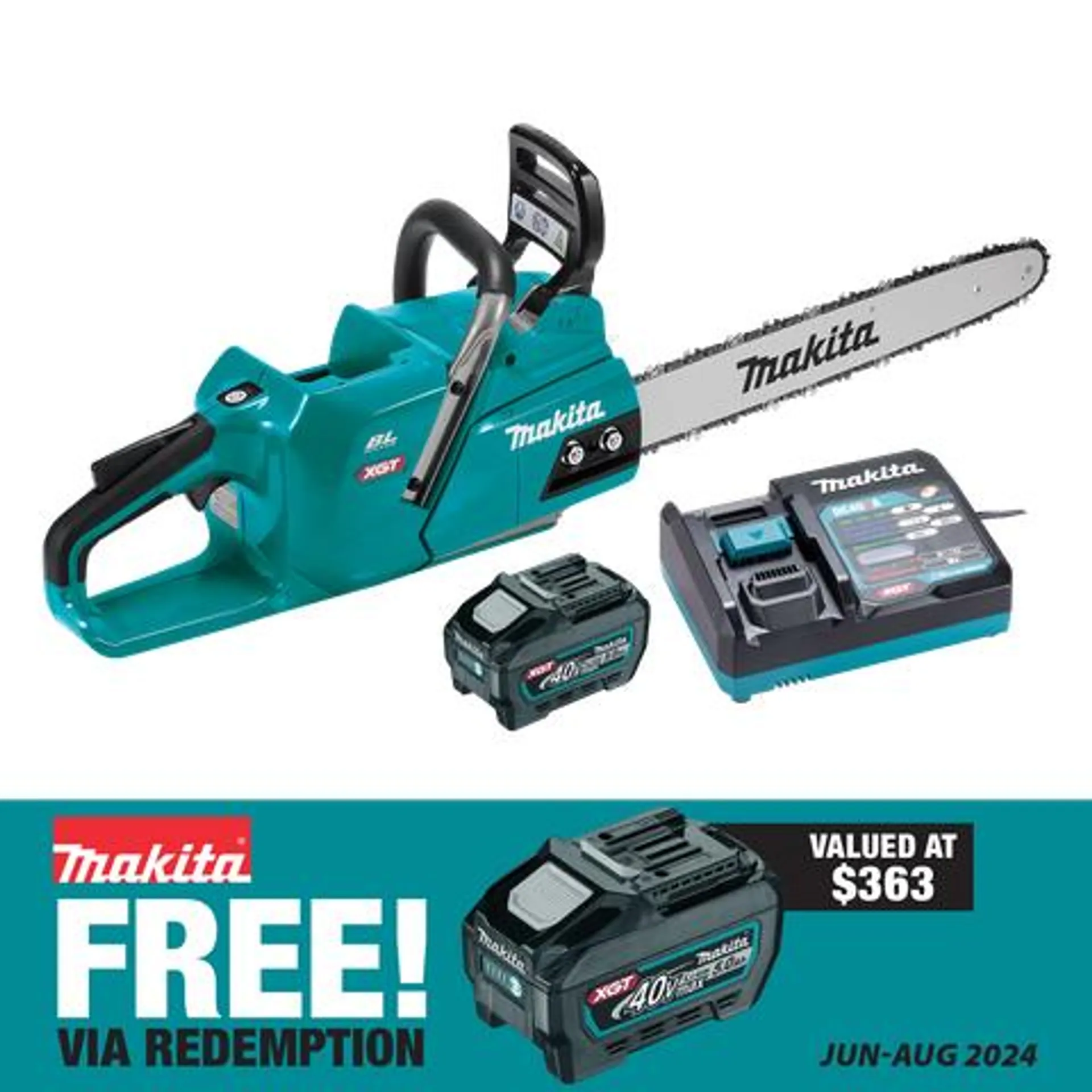 Makita XGT Cordless Chainsaw Brushless 450mm 40v 5Ah