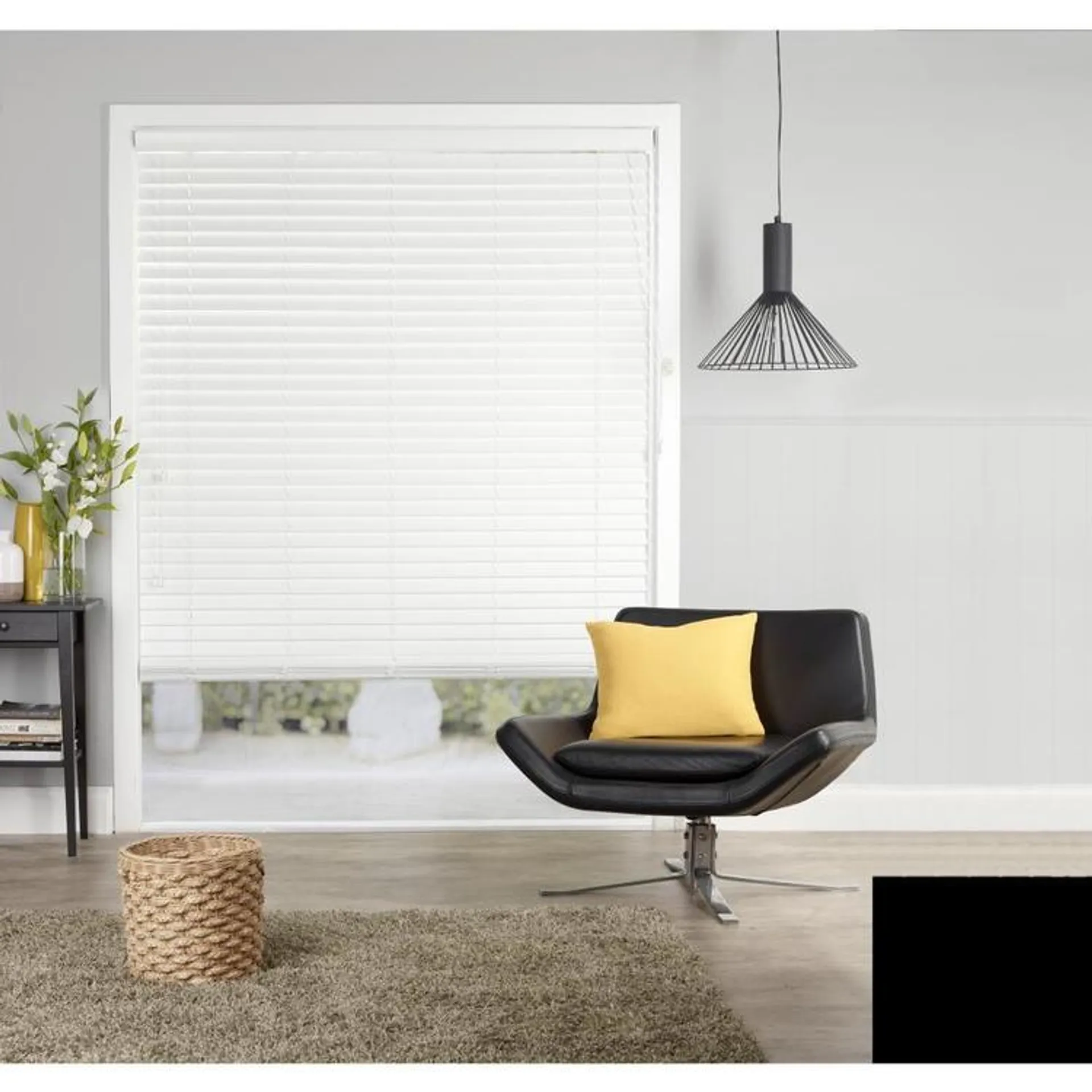 Windowshade 50 mm White Faux Wood Venetian Blind White