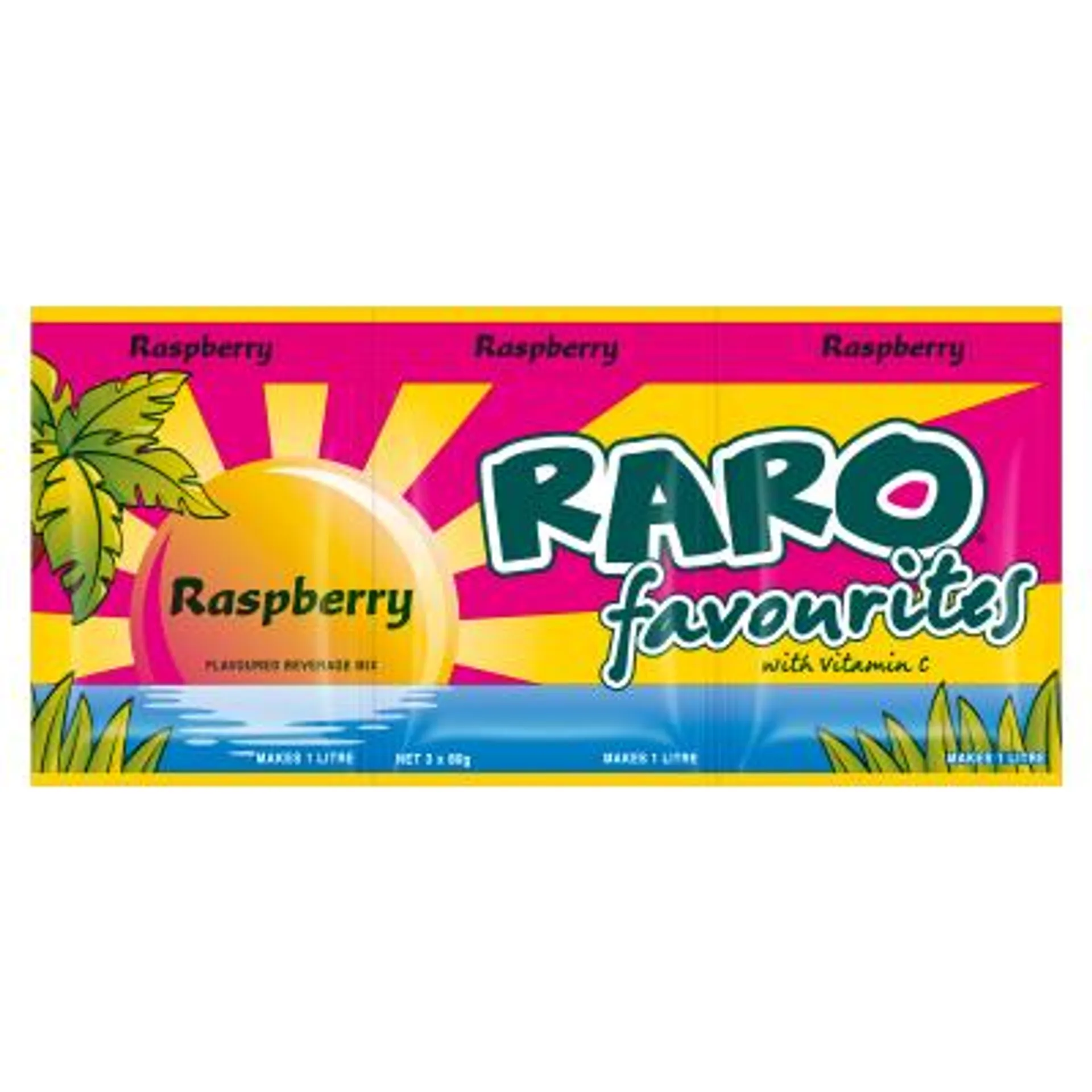 Raro Favourites Raspberry Flavoured Beverage Mix