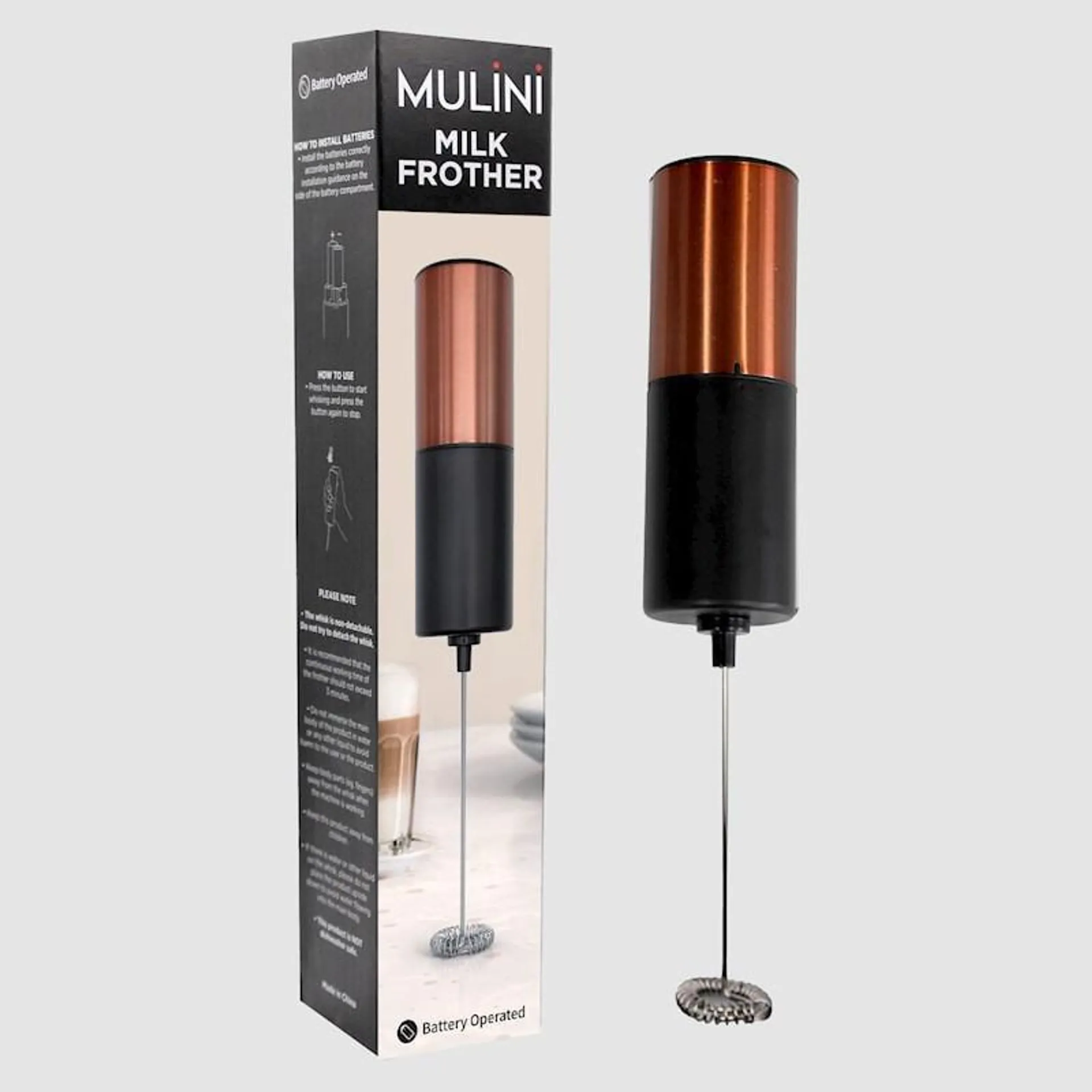 Mulini Milk Frother Rose Gold