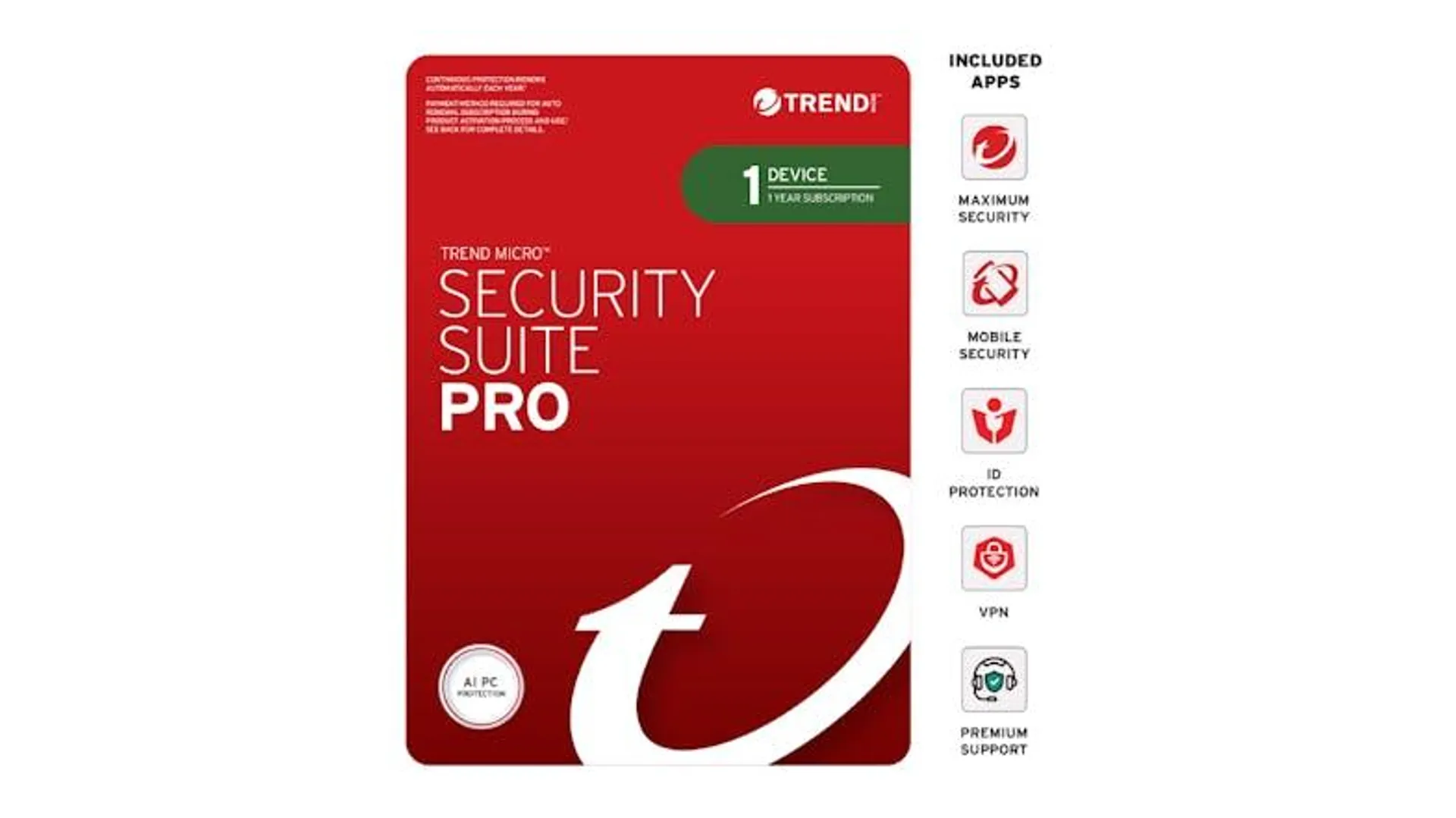 Trend Micro Security Suite Pro - 1 Device 12 Months