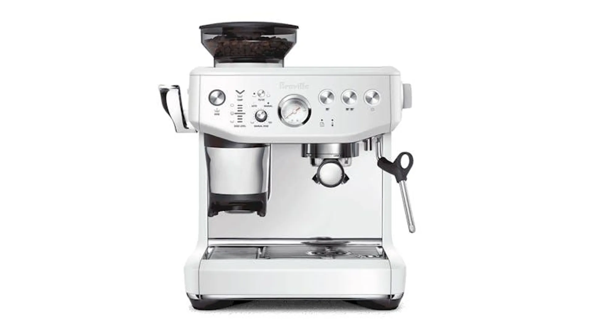 Breville the Barista Express Impress Espresso Machine - Sea Salt