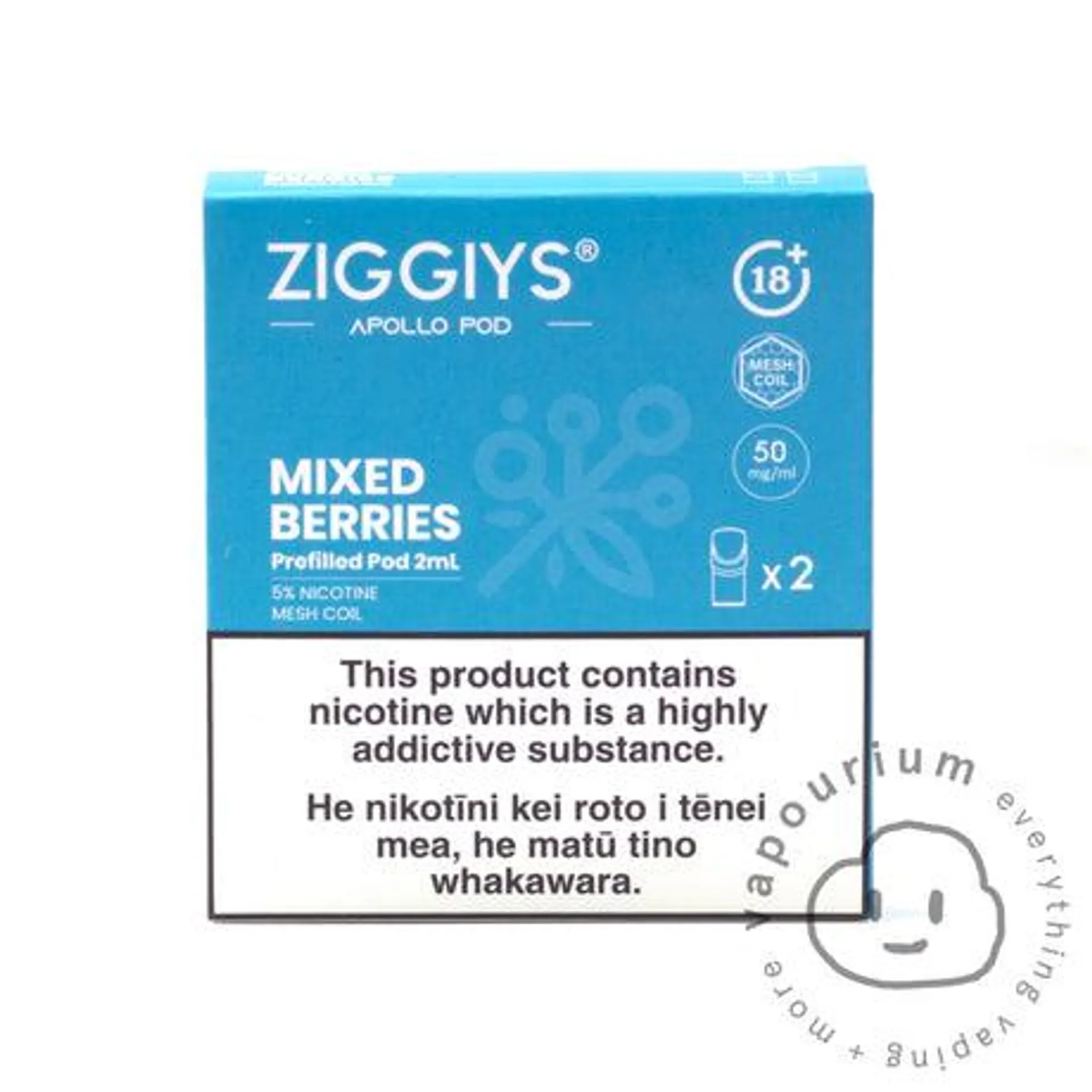 Ziggiys Apollo Prefilled Replacement Pods - 2 Pack - Mixed Berries