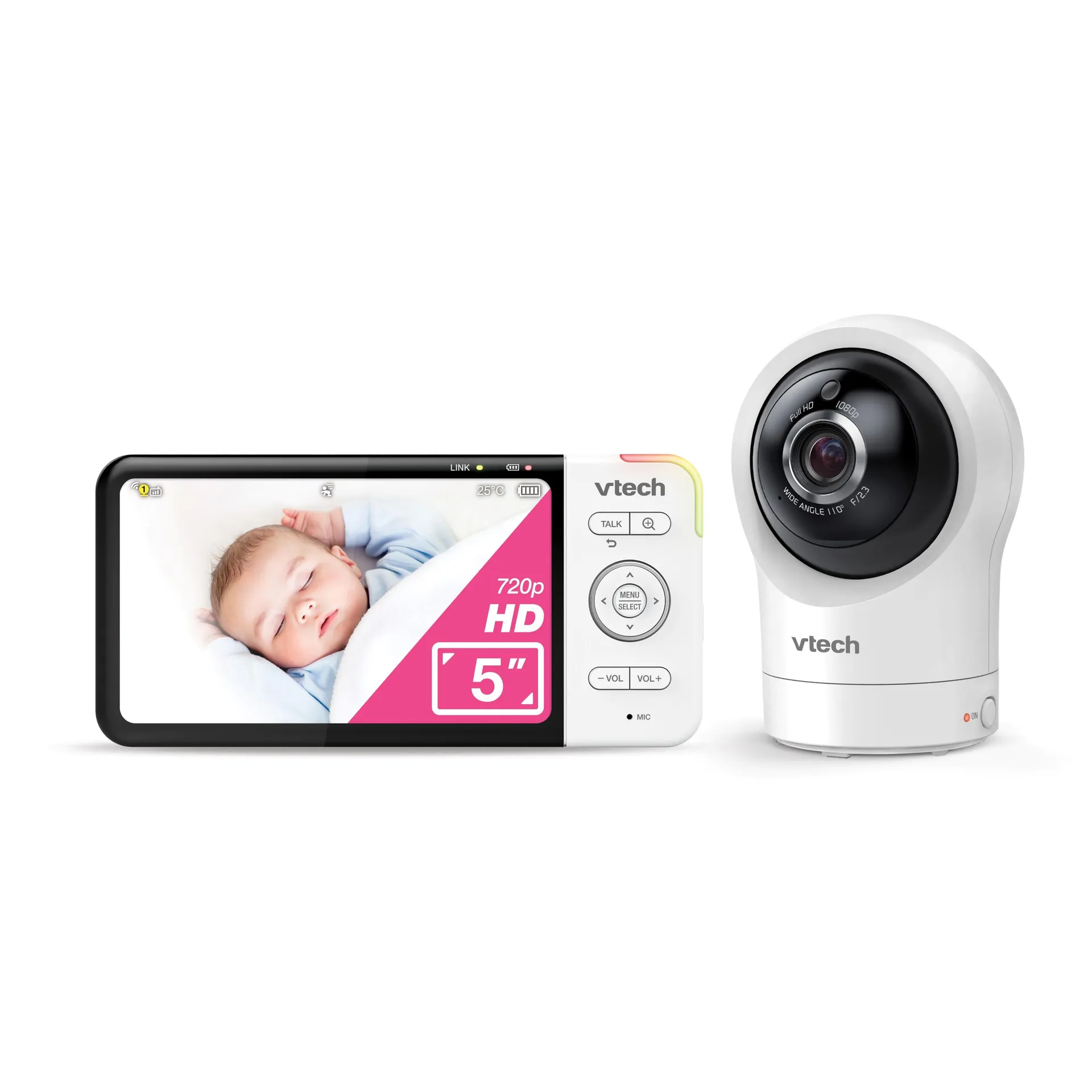 VTech RM5764HDV2 5” Smart HD Pan & Tilt Video Monitor with Remote Access