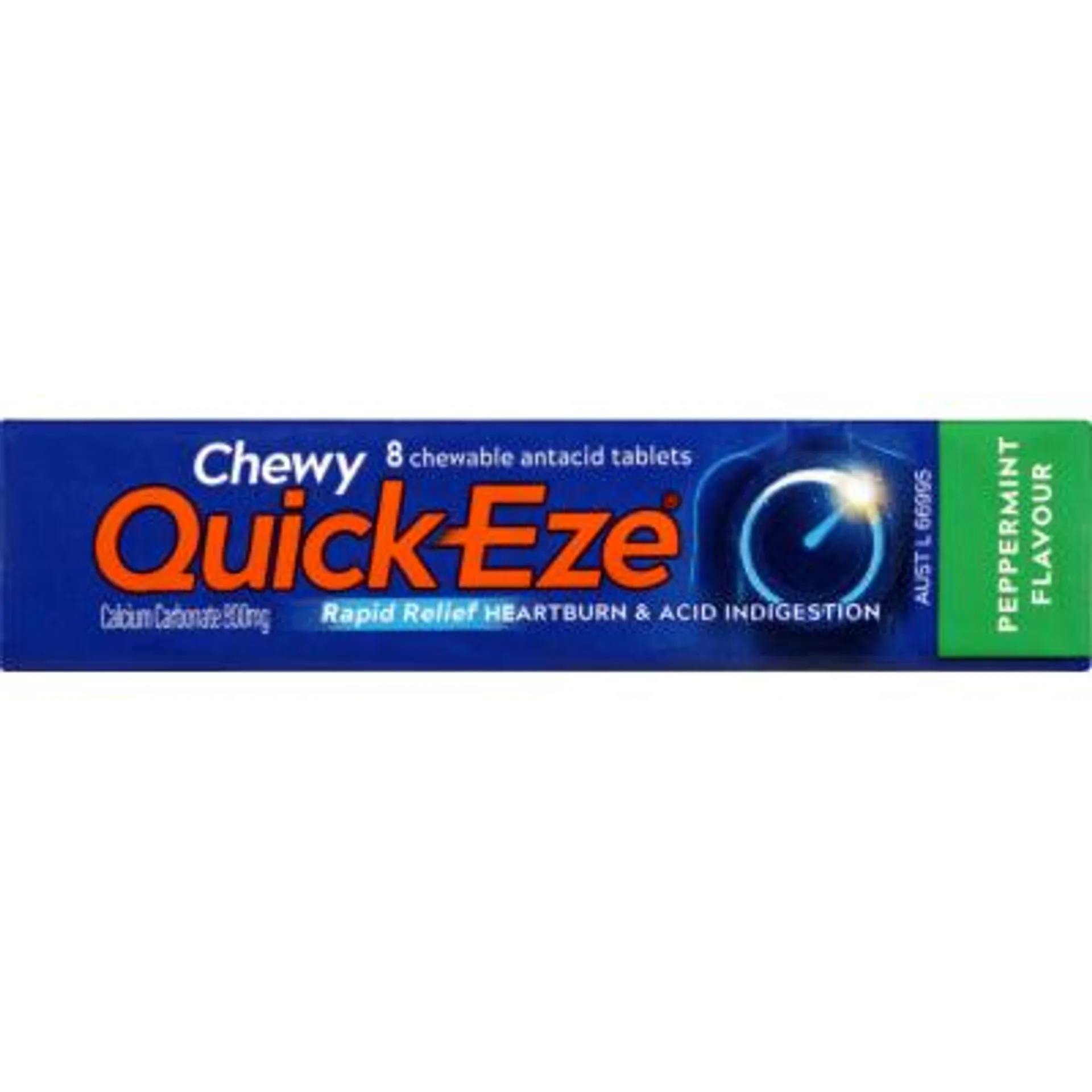 Quick-Eze Peppermint Chewable Antacid Tablets Stick Pack